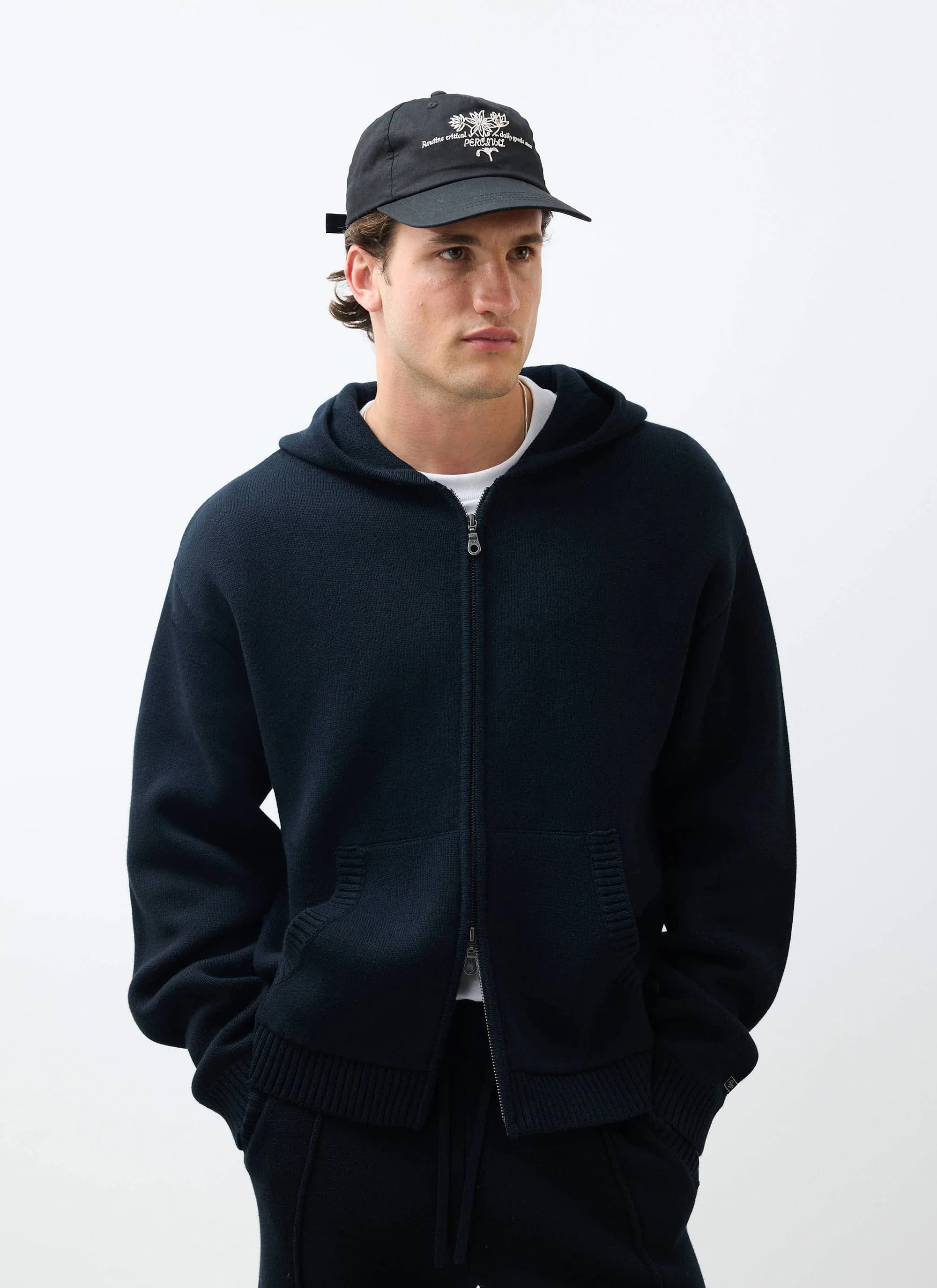 Chronicle Knitted Hoodie | Cotton | Black - Image 5