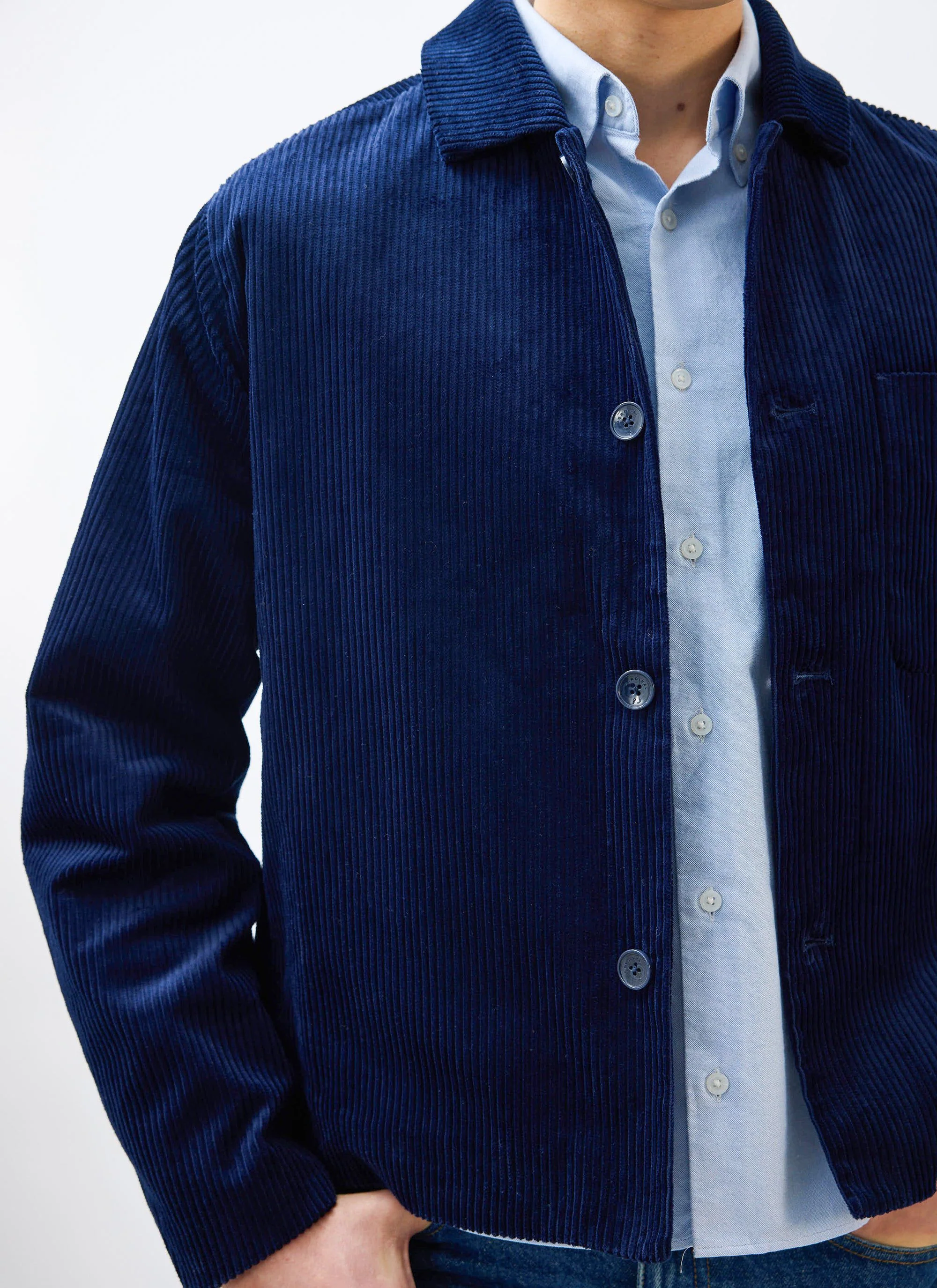 Cord Overshirt | Navy - Image 3