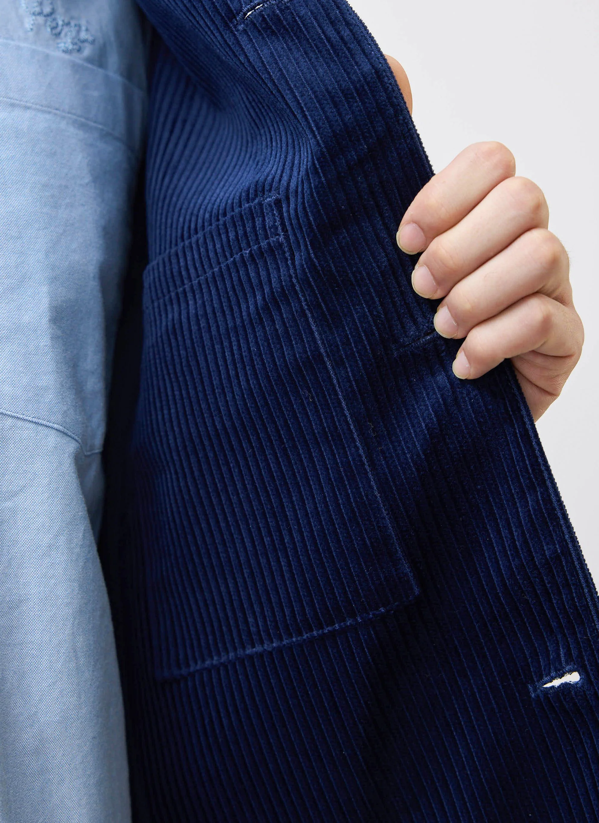 Cord Overshirt | Navy - Image 7