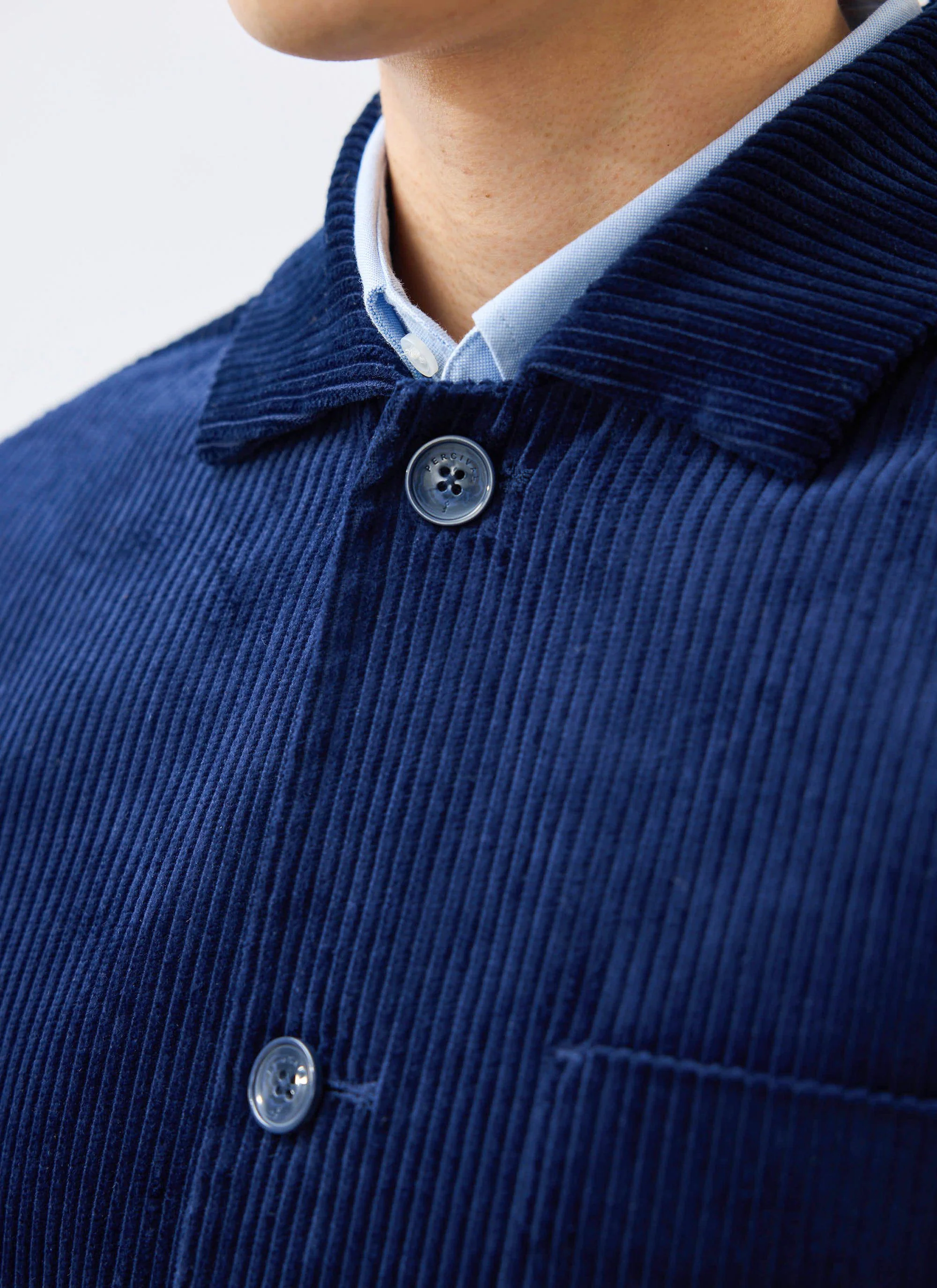 Cord Overshirt | Navy - Image 8