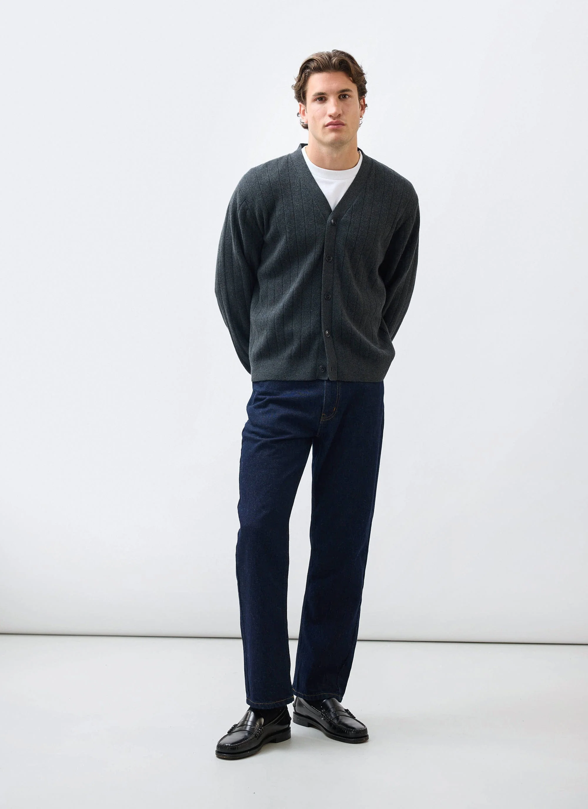 Editor Cardigan | Cotton | Grey - Image 3
