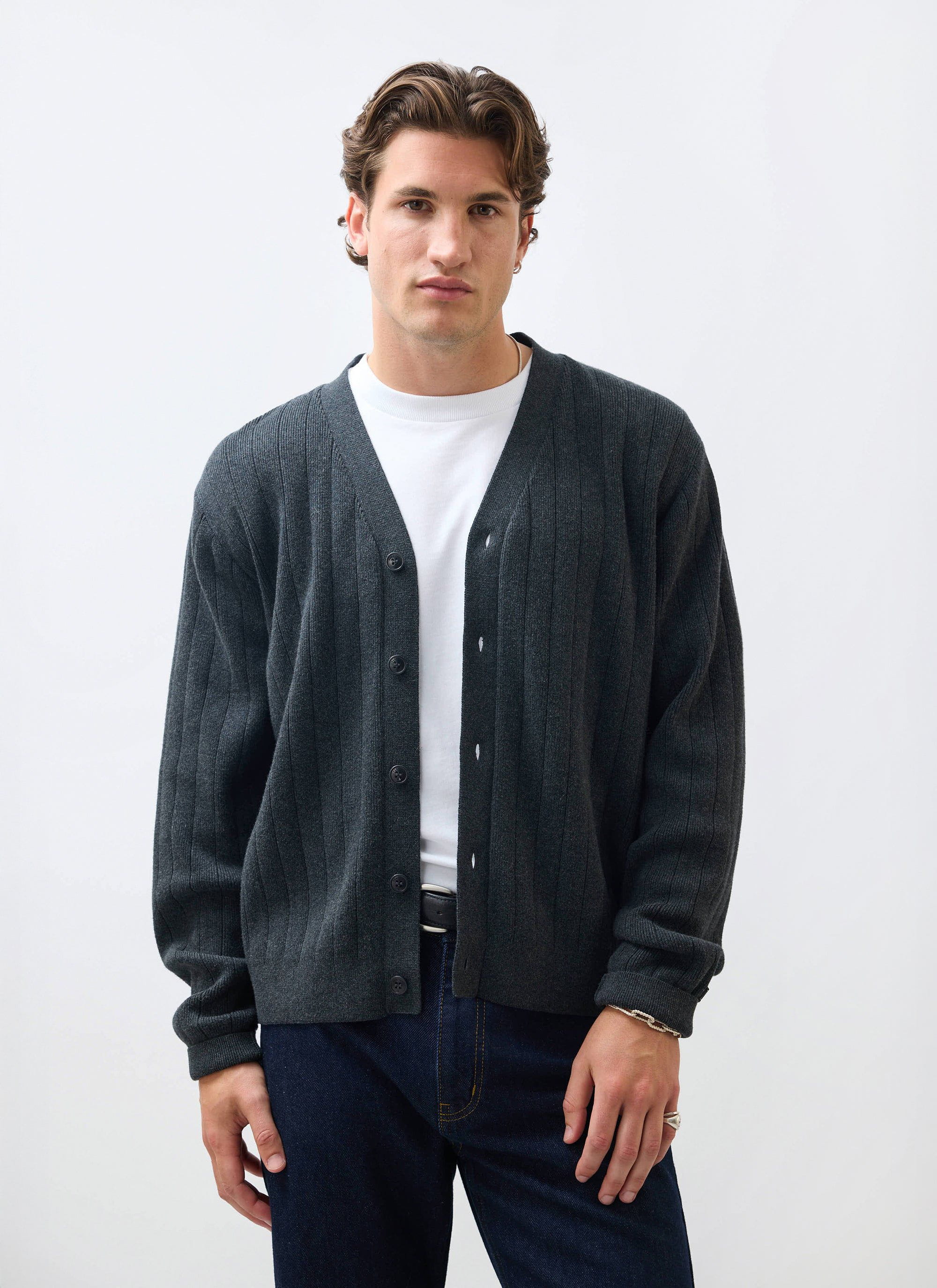 Editor Cardigan | Cotton | Grey - Image 4