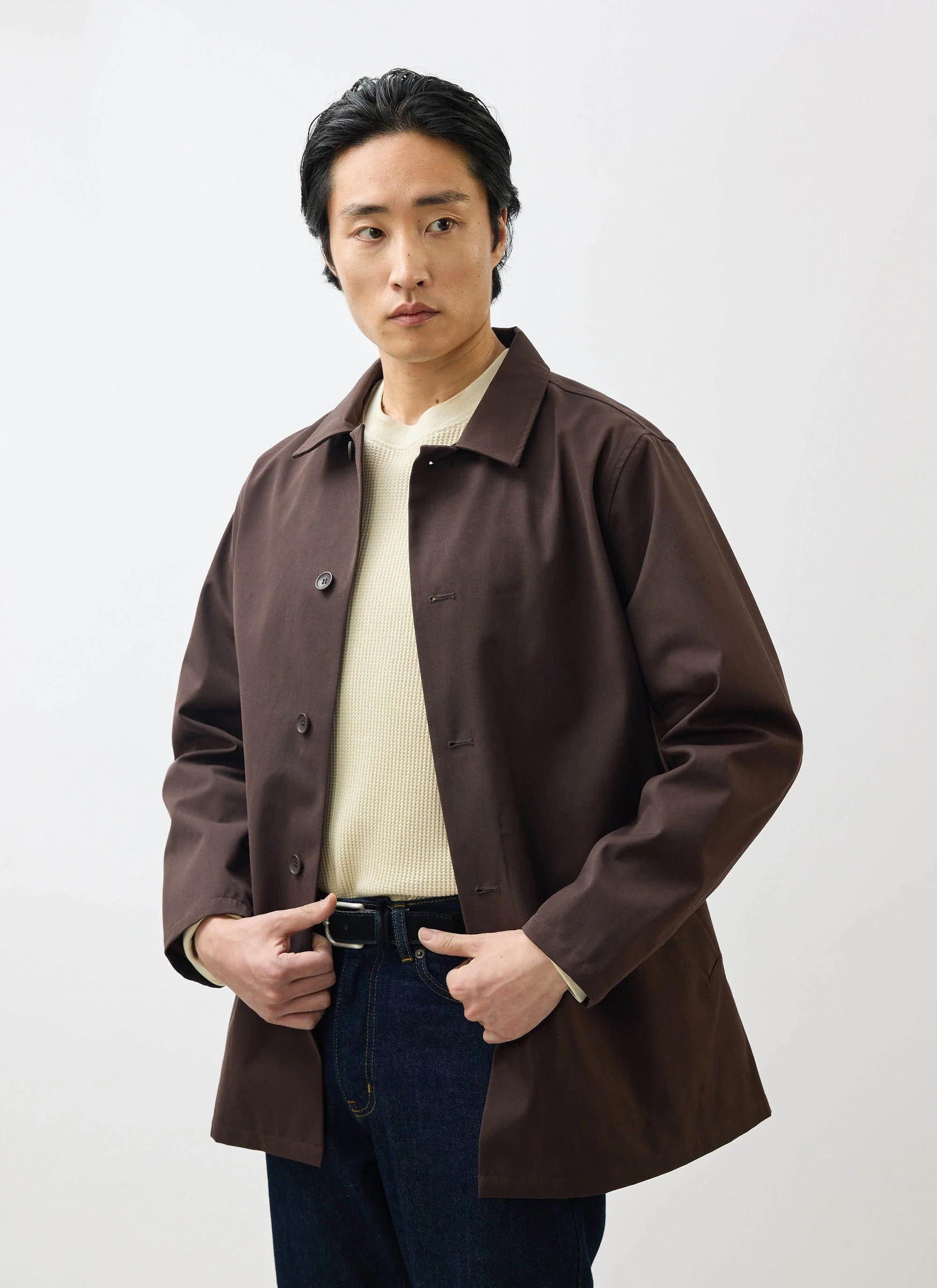 Sherlock Short Trench Coat | Waterproof | Espresso with Cinnamon - Image 5