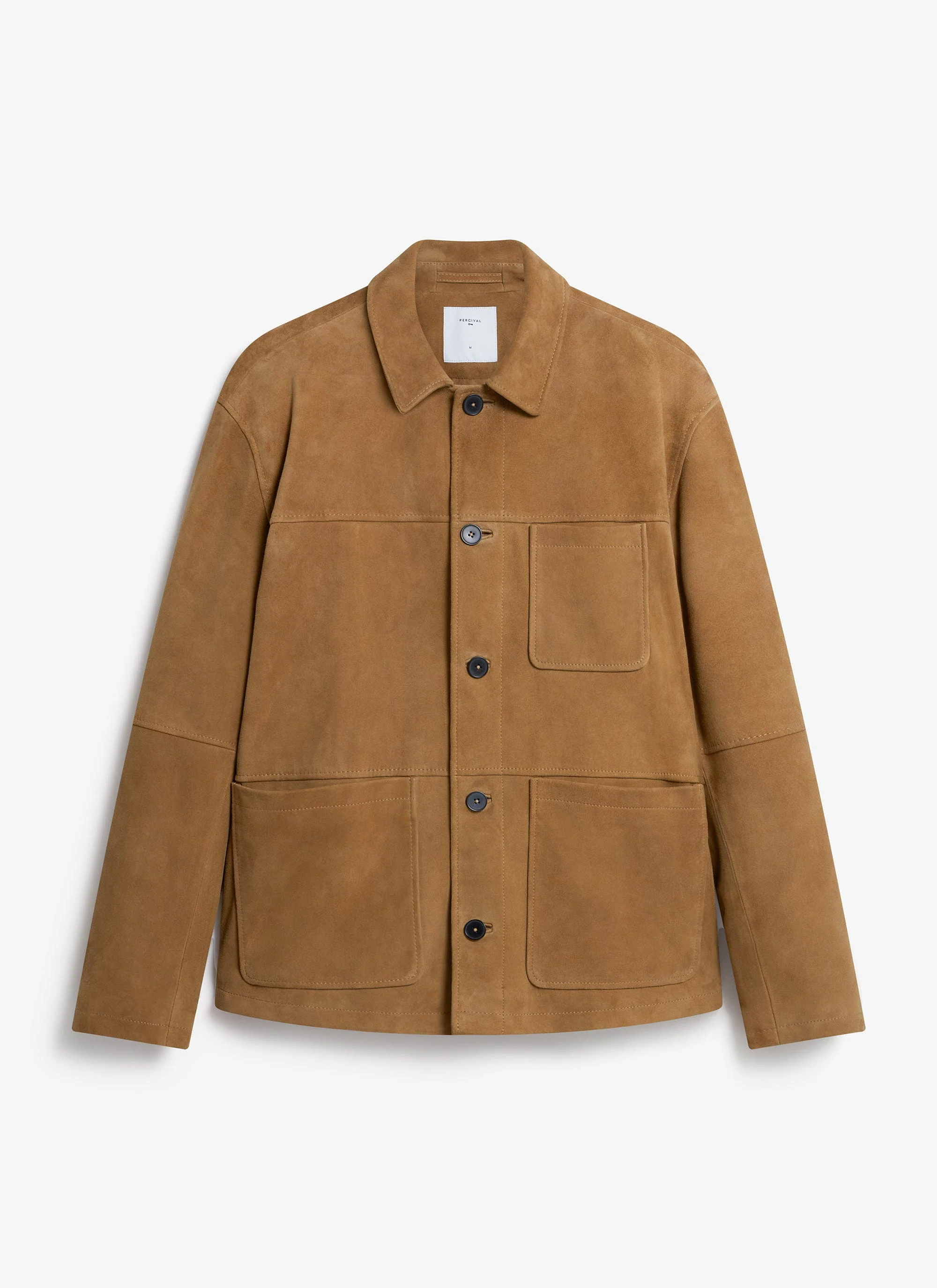 Afterward Suede Chore Jacket | Tan - Image 9