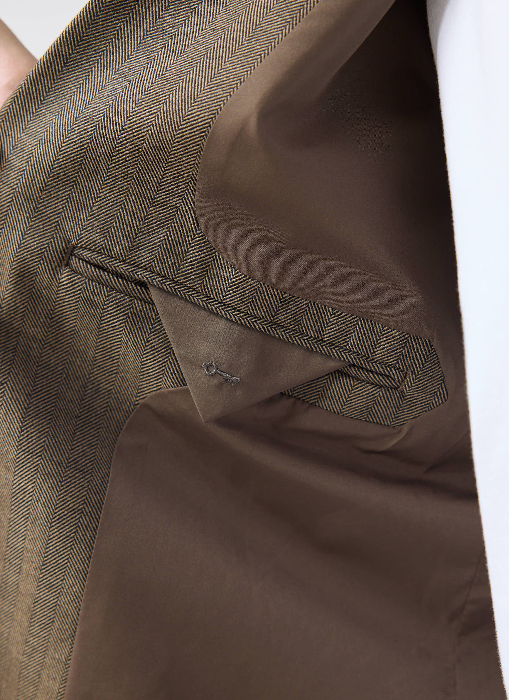 Grounds Tailored Blazer | Herringbone Wool | Oak - Image 6