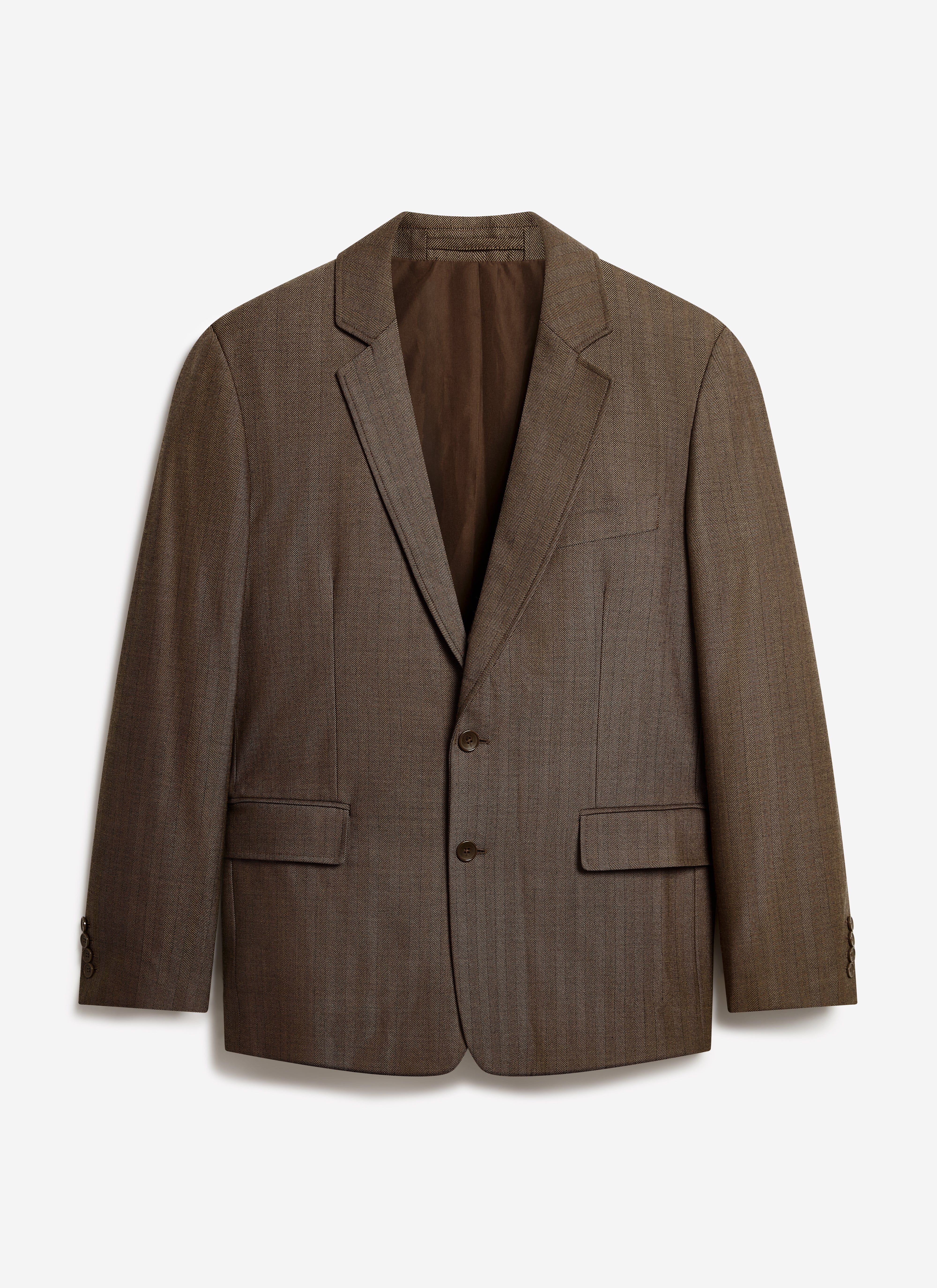 Grounds Tailored Blazer | Herringbone Wool | Oak - Image 9