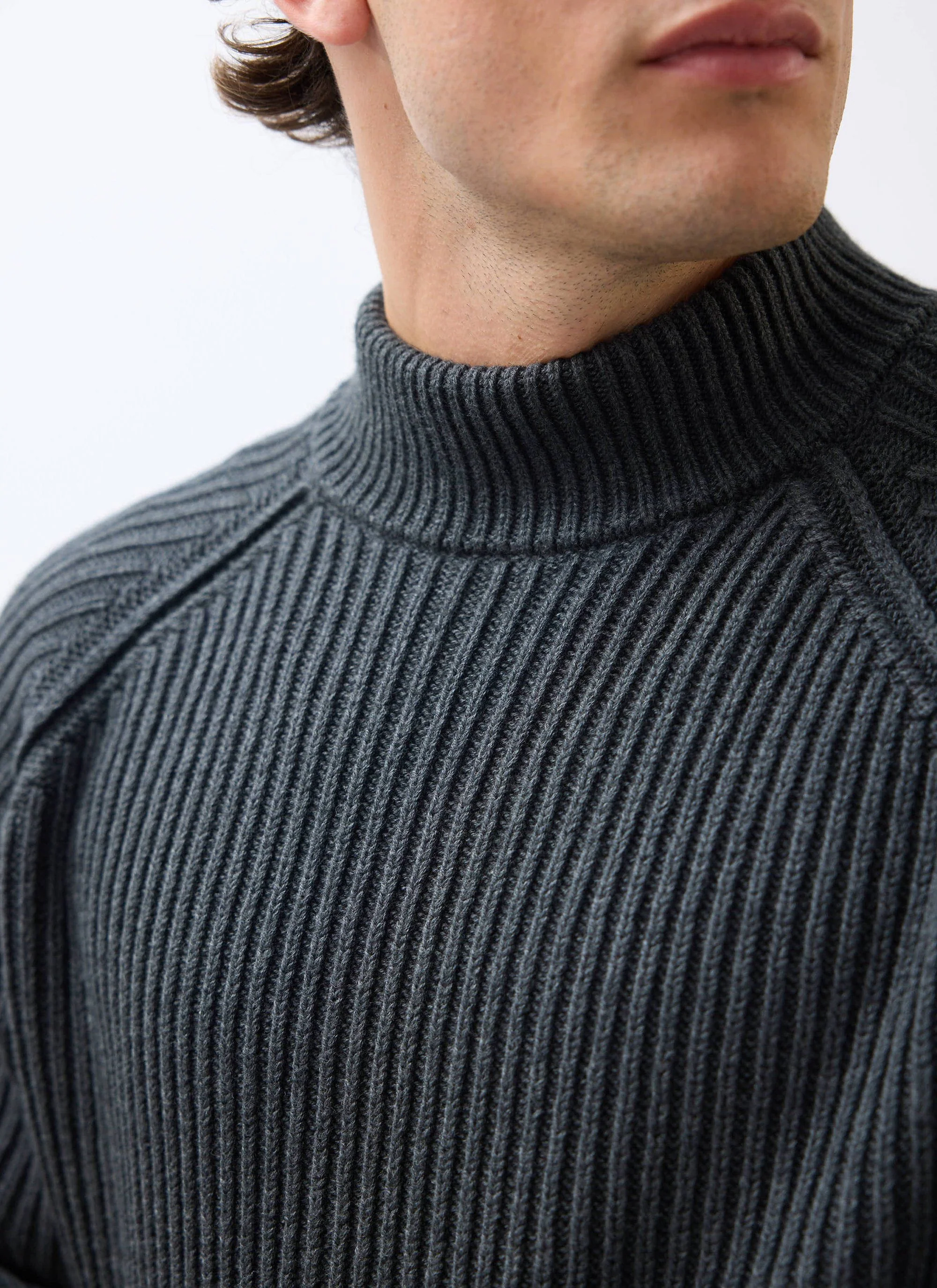 Library Turtle Neck | Cotton | Charcoal - Image 5