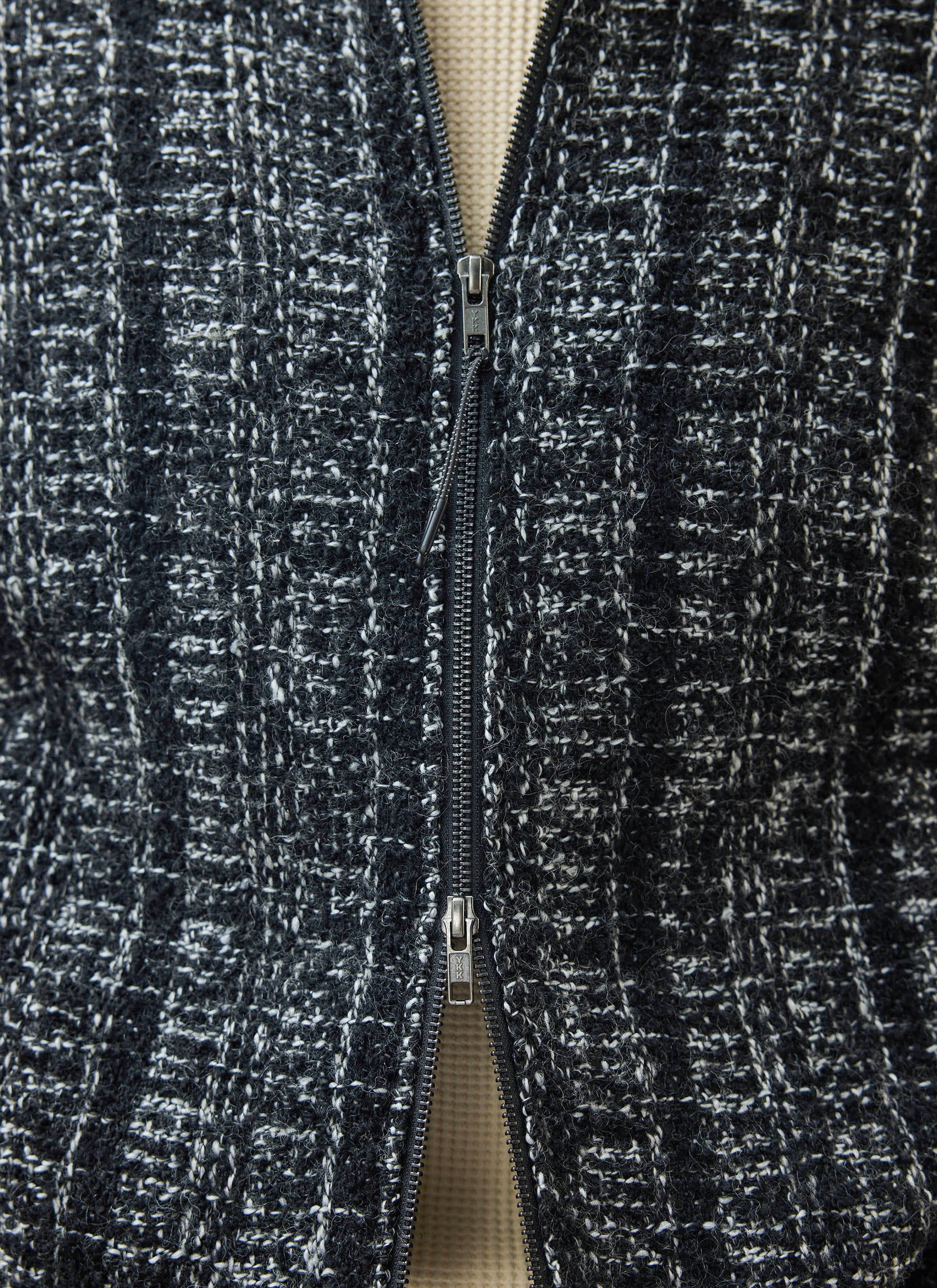 Ingegno Zip Wool Boxy Jacket | Black - Image 3
