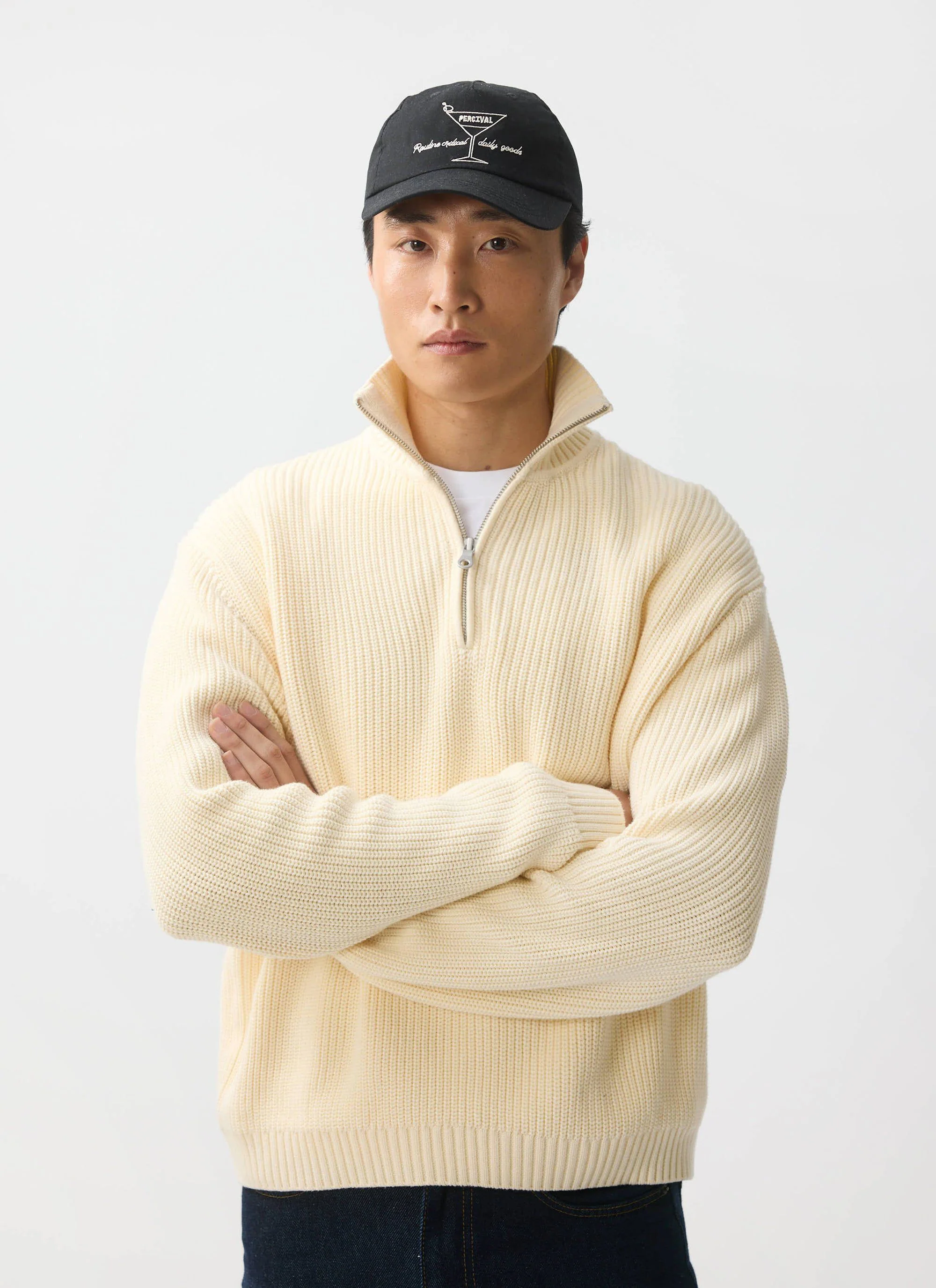Meyer Quarter Zip Fisherman | Cotton | Cream