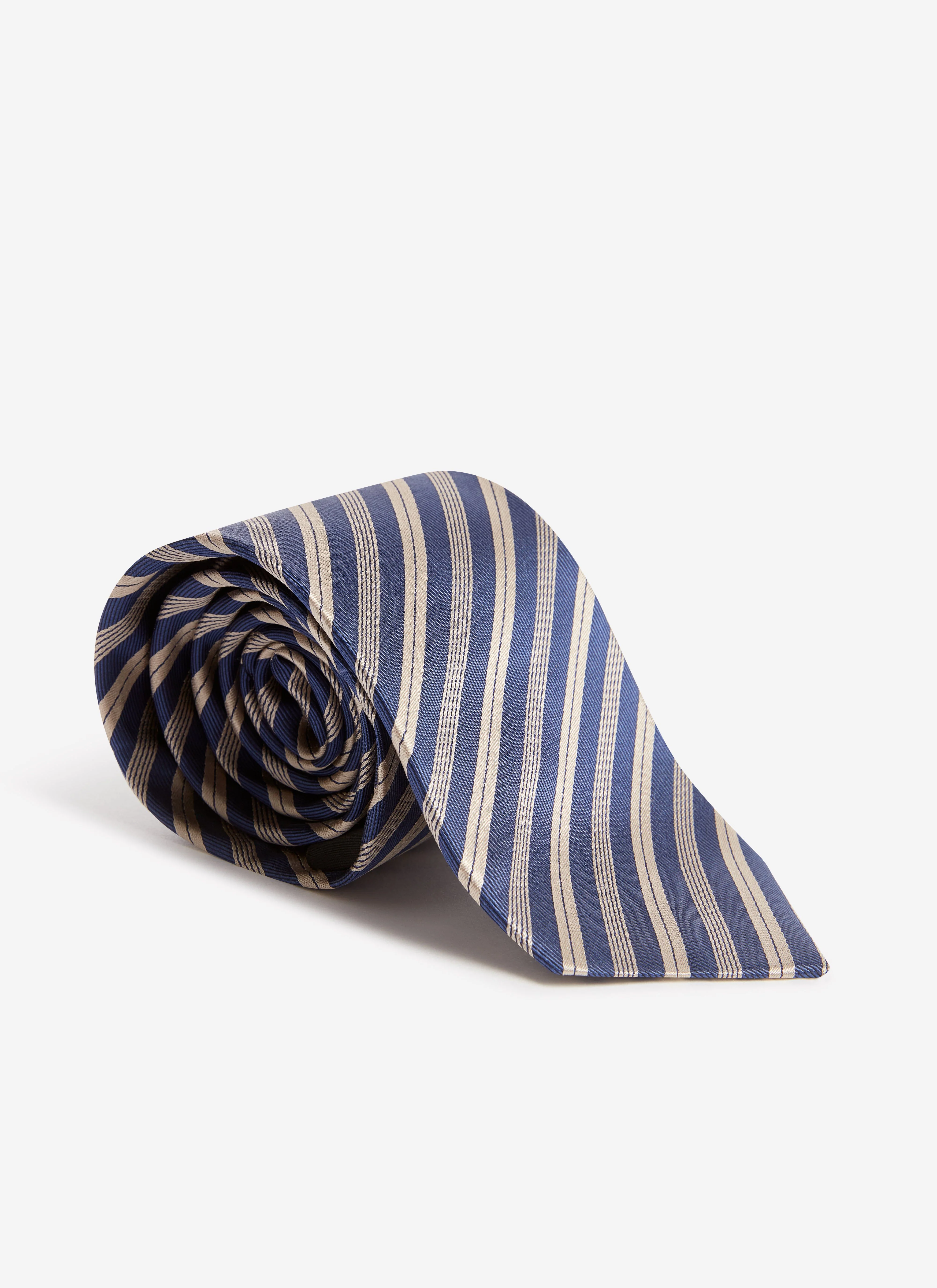 Micro Stripe Silk Tie | Navy - Image 4