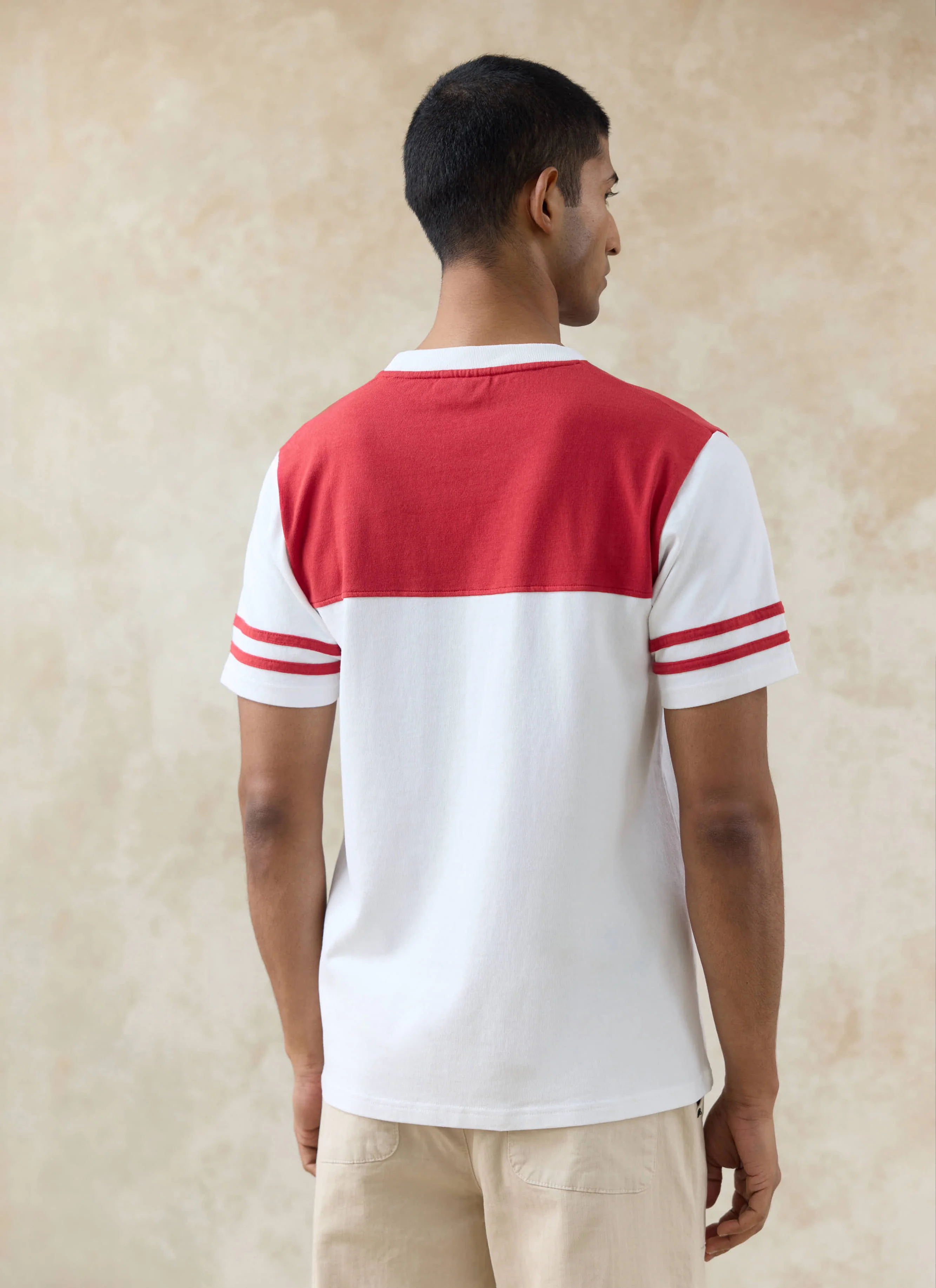 Motel Percival T Shirt | Organic Cotton | White and Red - Image 4