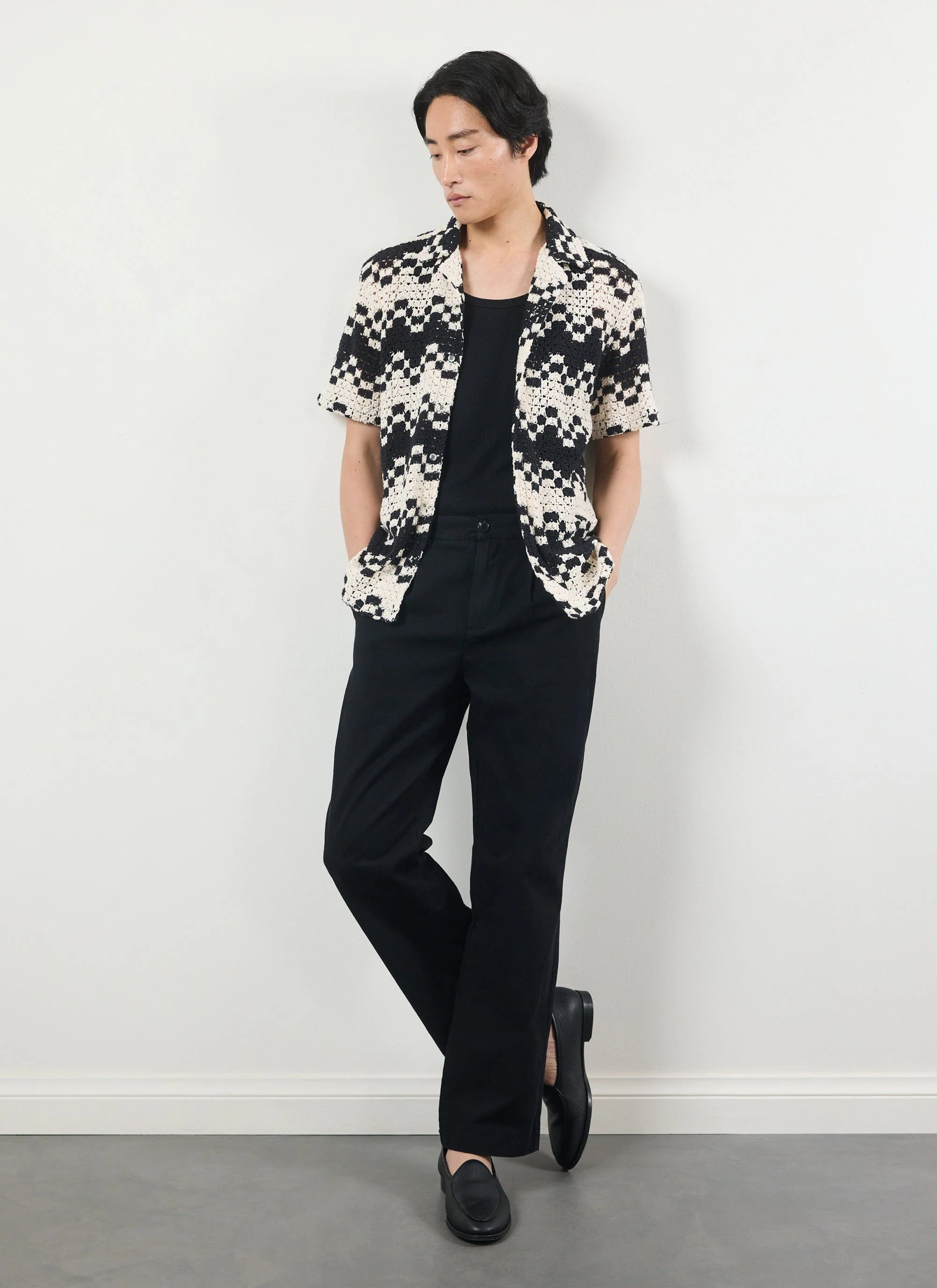 Naples Crochet Cuban Shirt | Cotton | Cream - Image 3