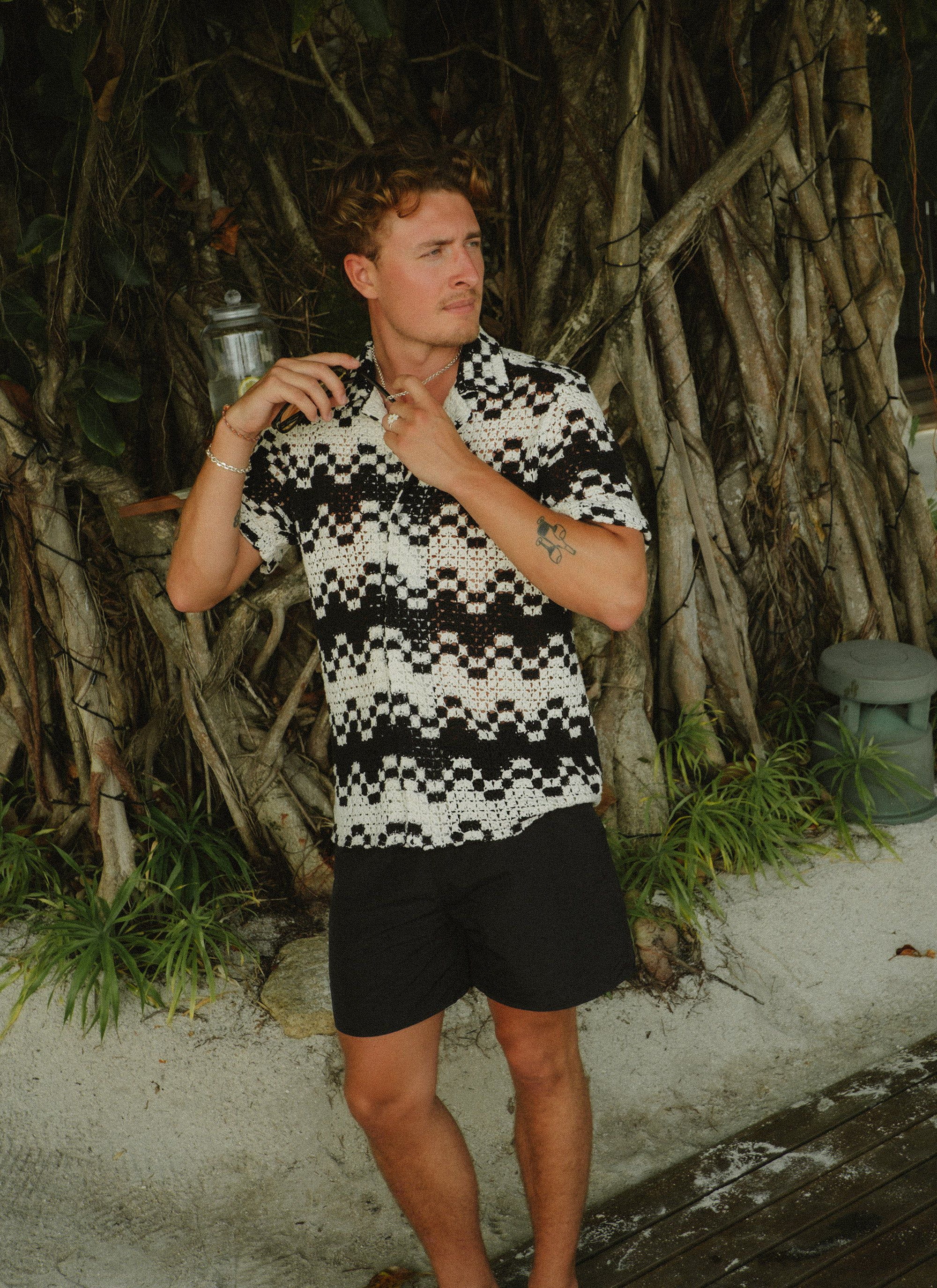 Naples Crochet Cuban Shirt | Cotton | Cream - Image 5