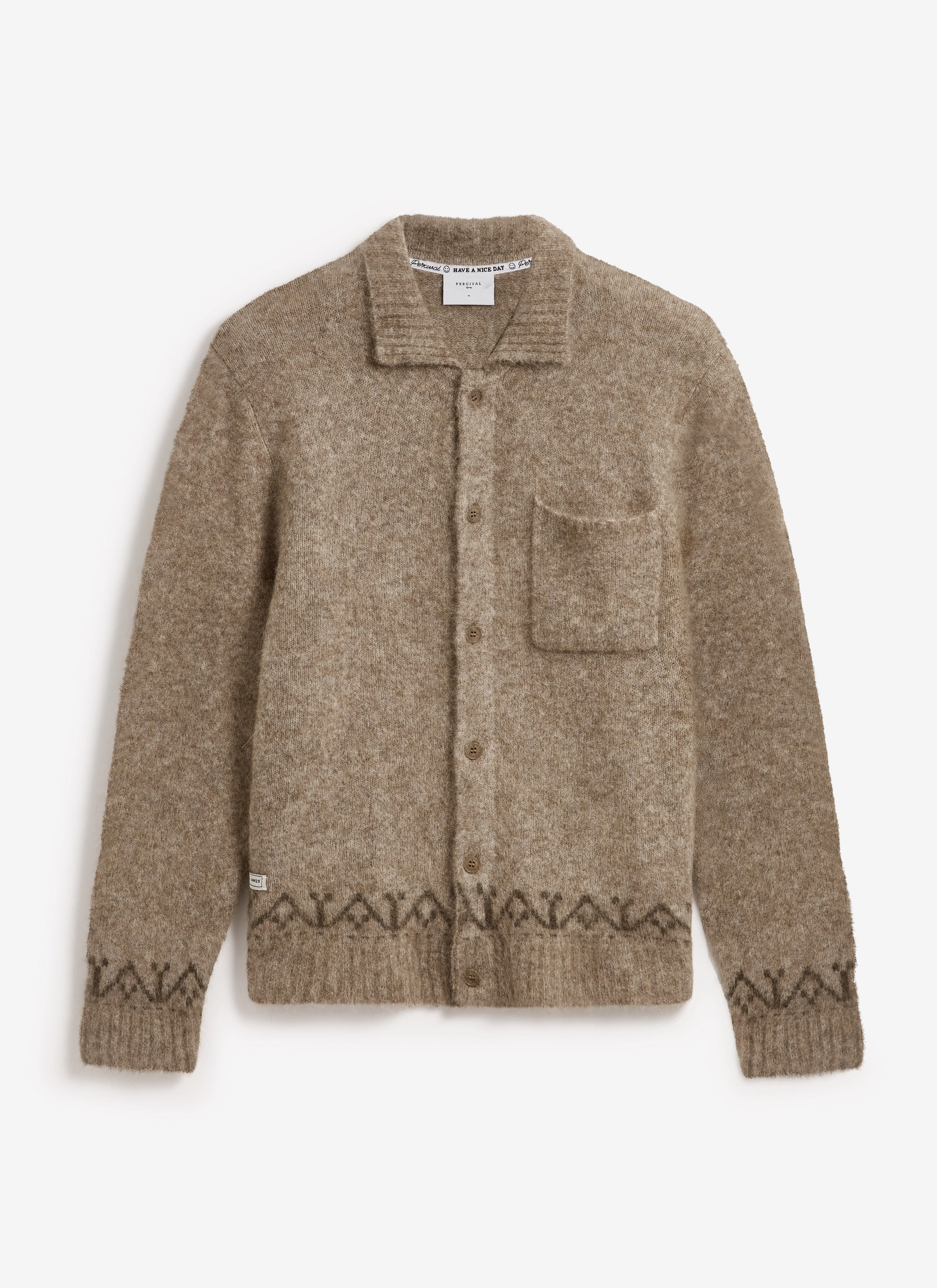 Novel Collared Cardigan | Wool | Oak - Image 8