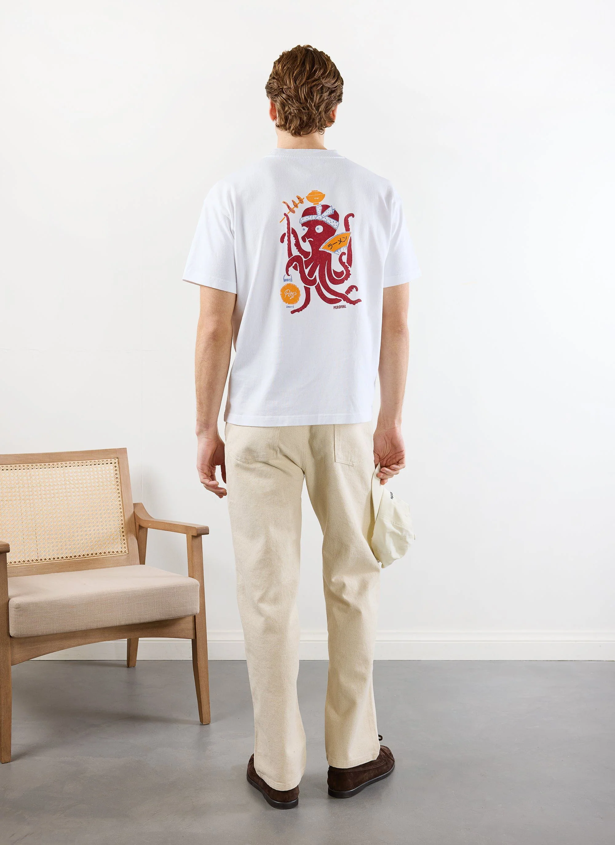 Octo Oversized T Shirt | Embroidered Organic Cotton | White - Image 2