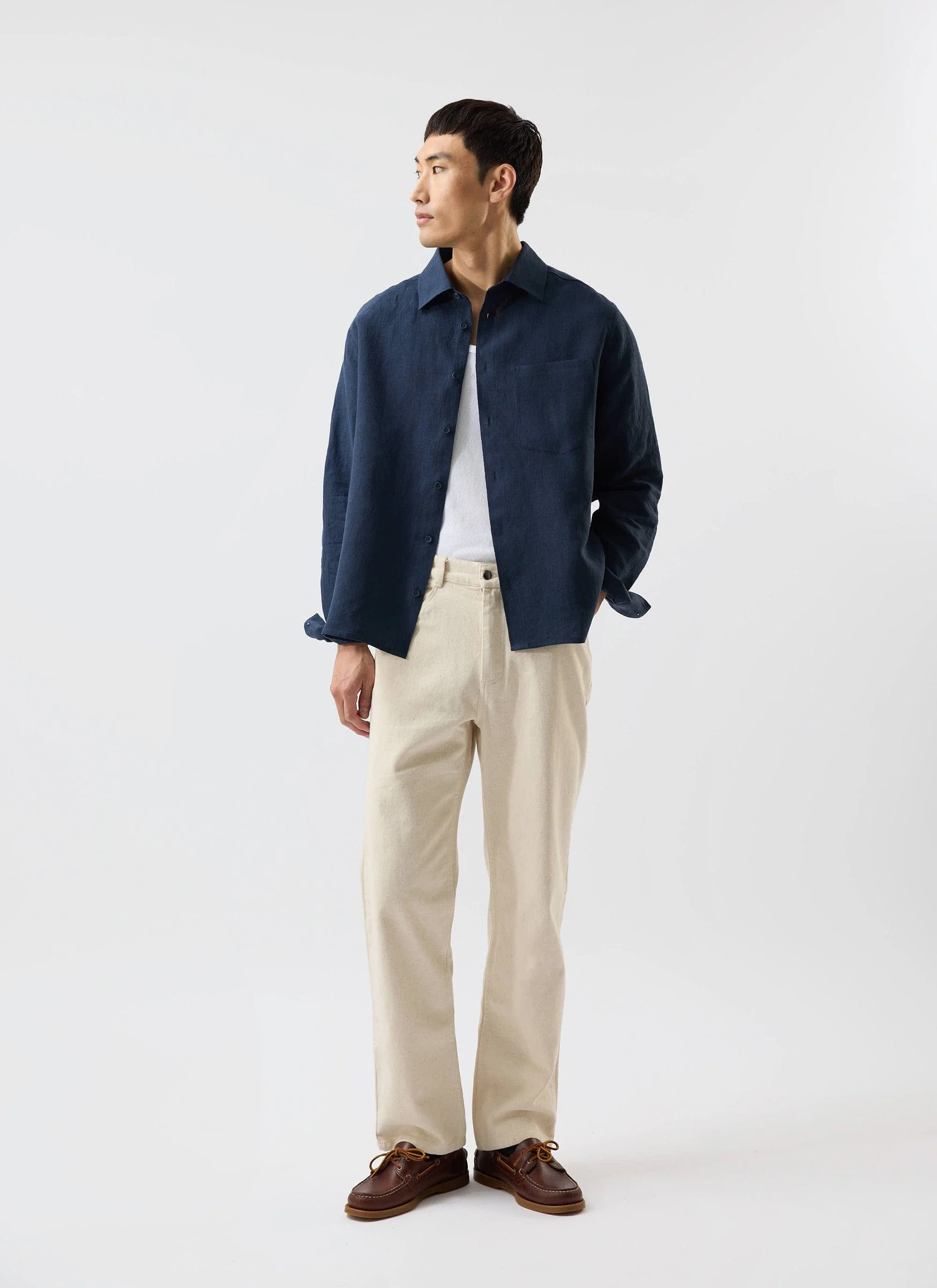 Pearce Shirt | Linen | Navy - Image 2