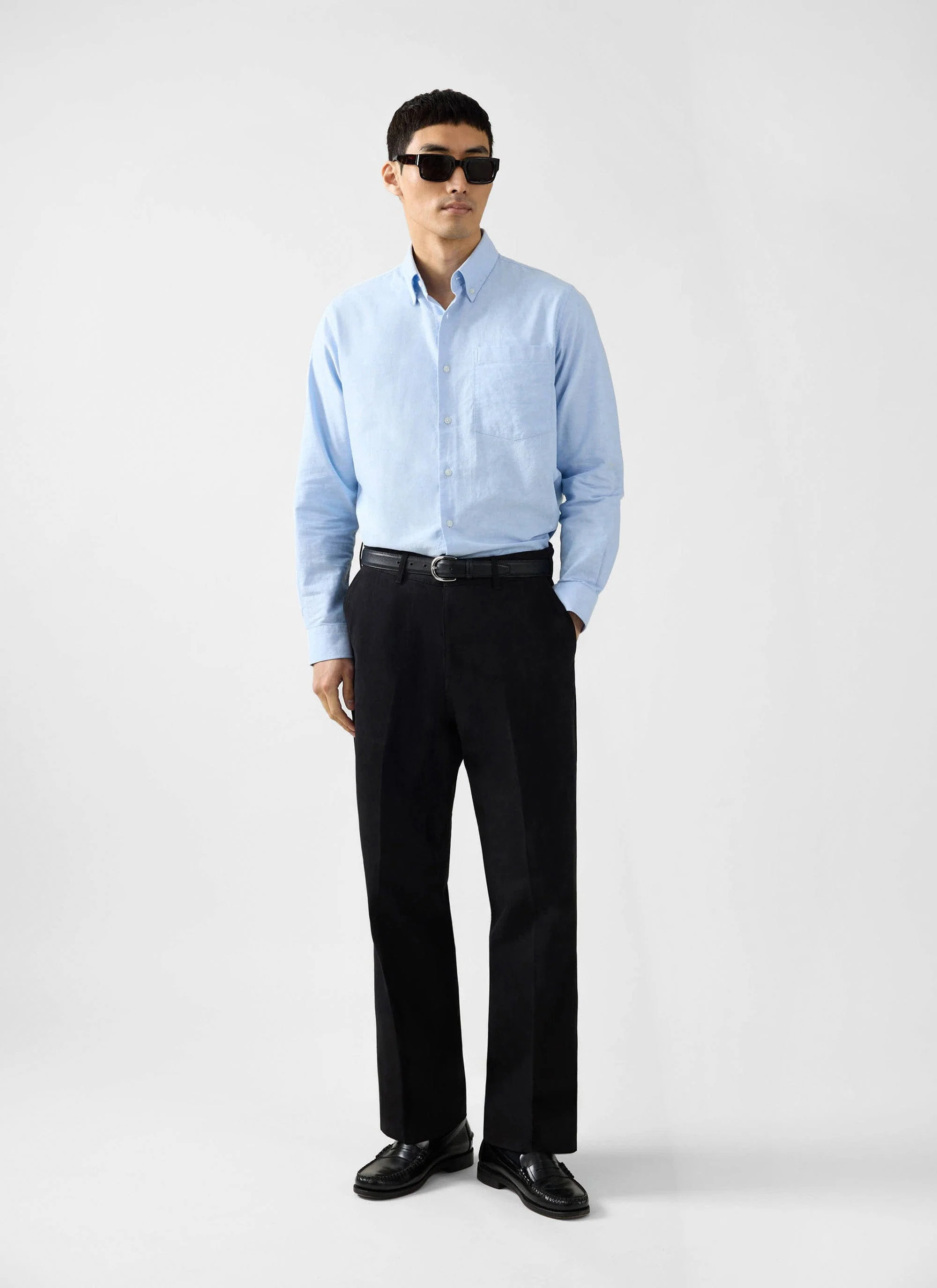 Oxford Regular Shirt | Cotton | Light Blue - Image 2
