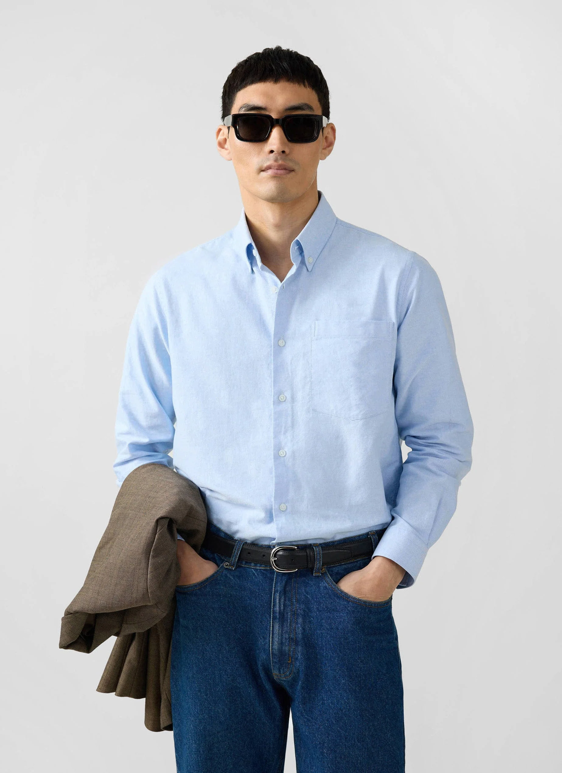 Oxford Regular Shirt | Cotton | Light Blue - Image 4