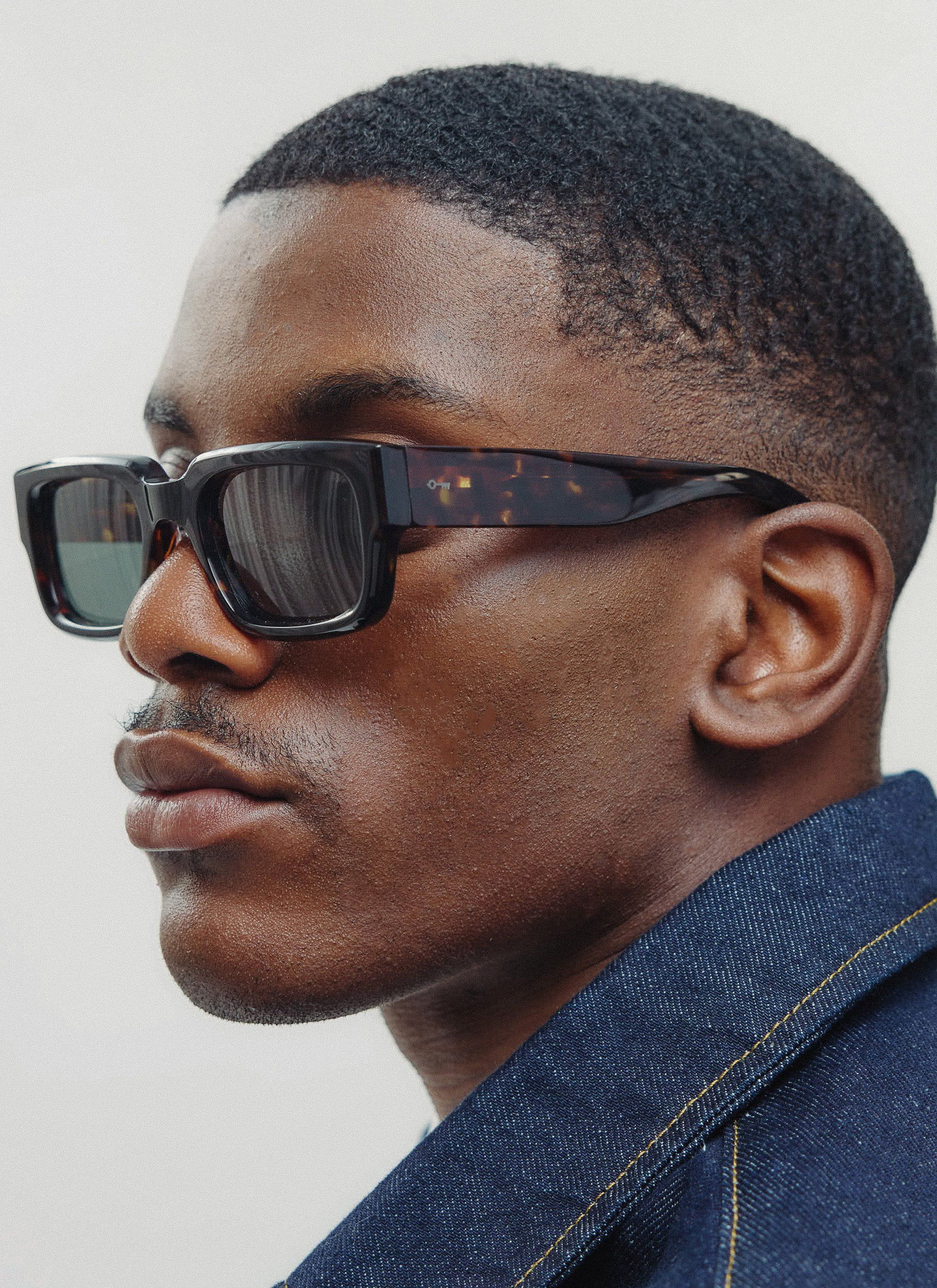 P002-E20 Demi Brown Tortoise Sunglasses | Bottle Green Lenses - Image 3