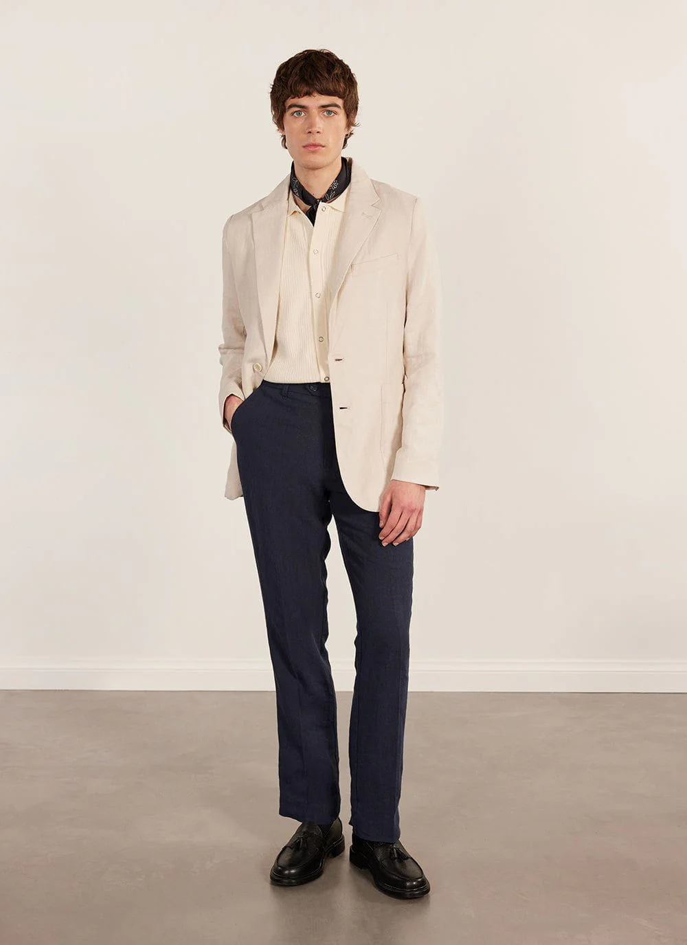 Pablo Cuban Shirt | Knitted Cotton | Cream - Image 5