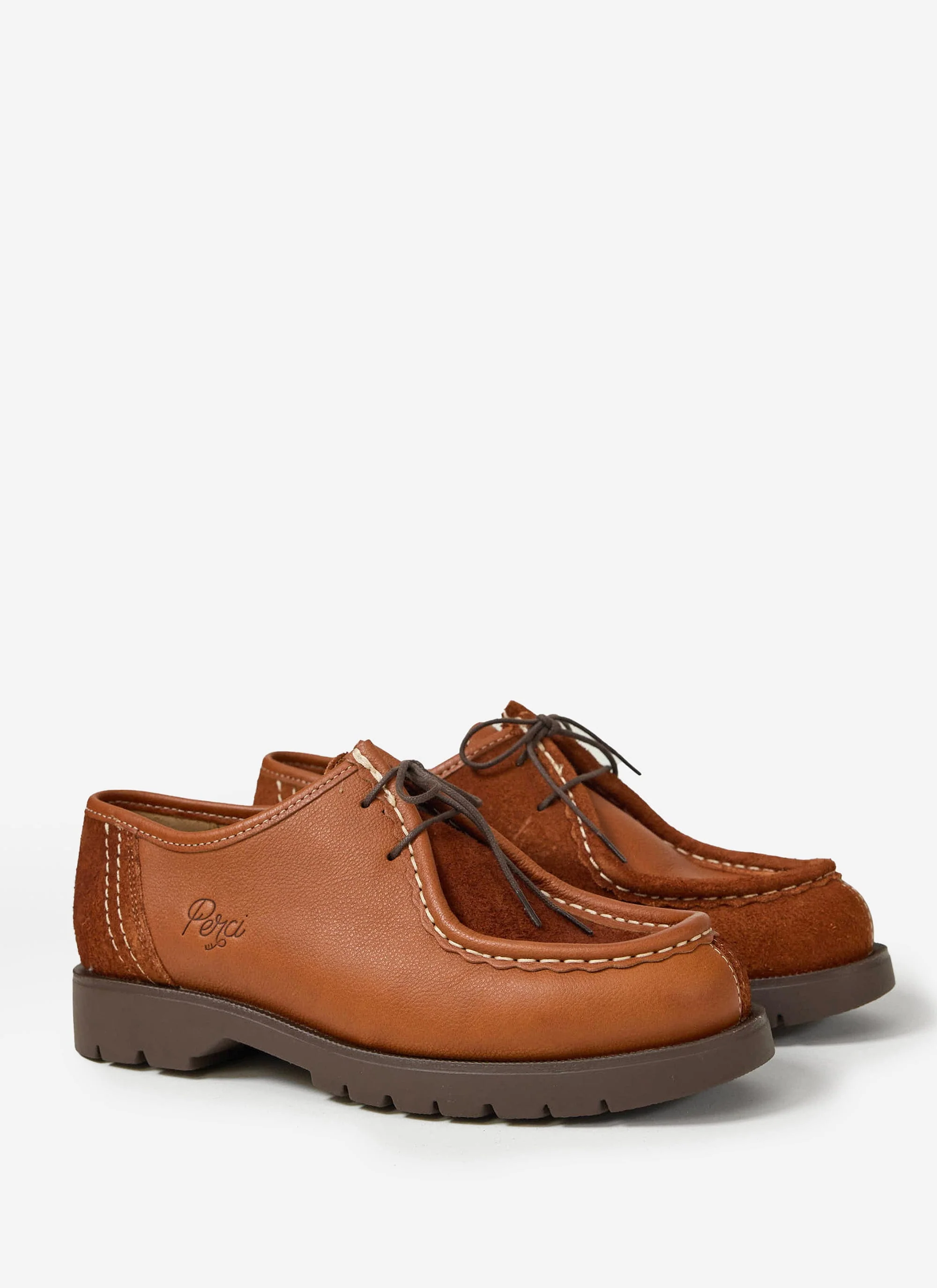 Kleman x Percival | Padror Patchwork Shoe | Cognac