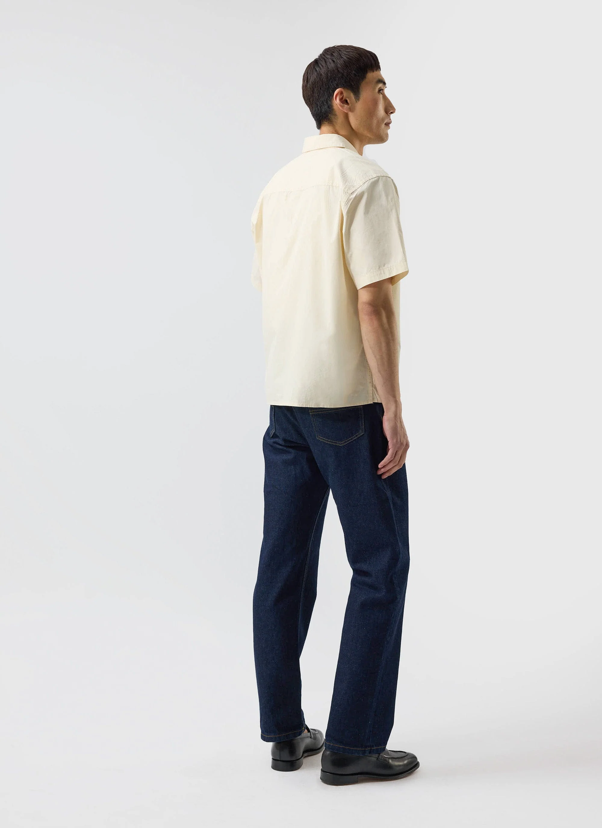 Boxy Cropped Clerk Shirt | Cream - Image 7