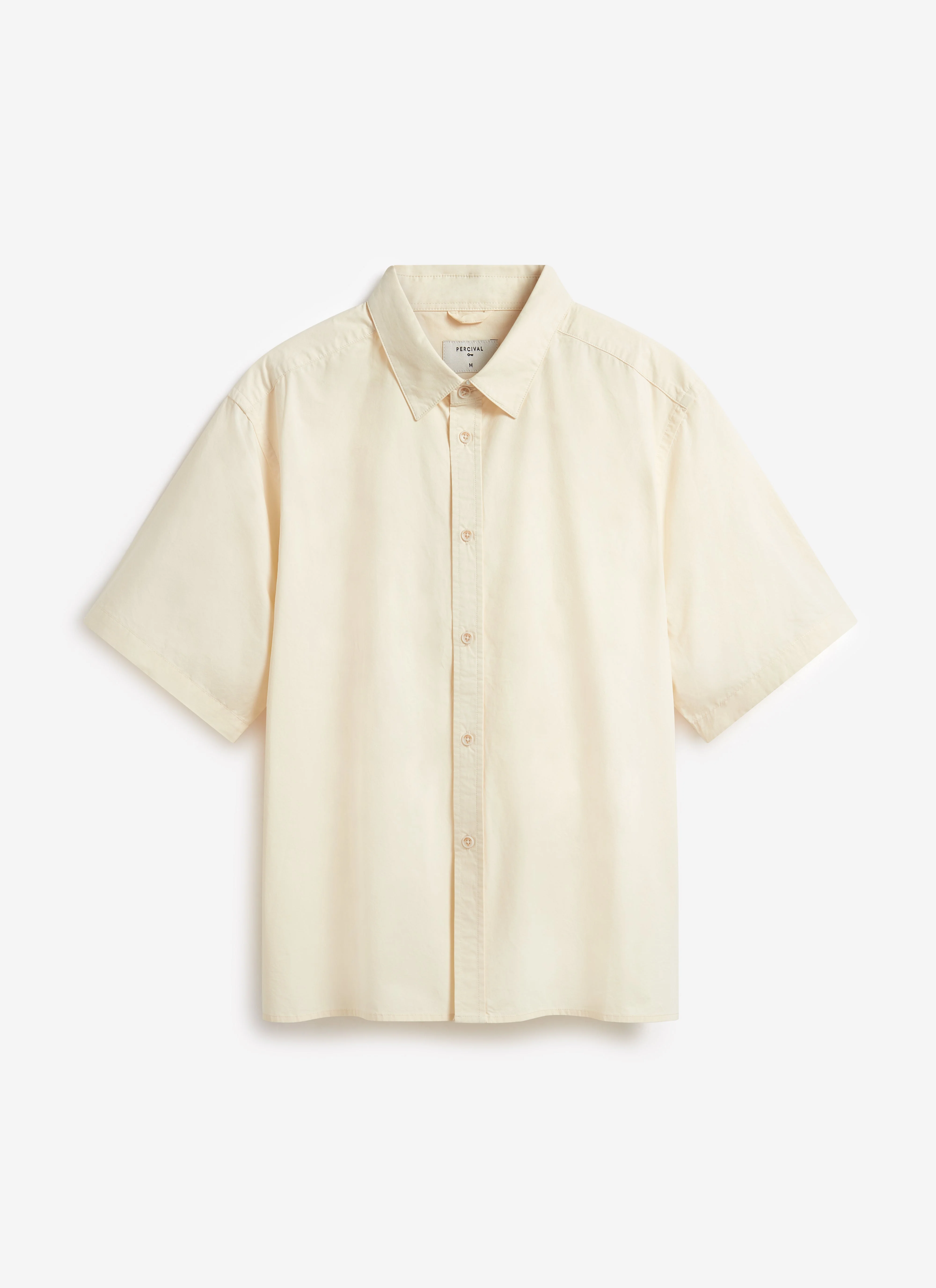 Boxy Cropped Clerk Shirt | Cream - Image 9