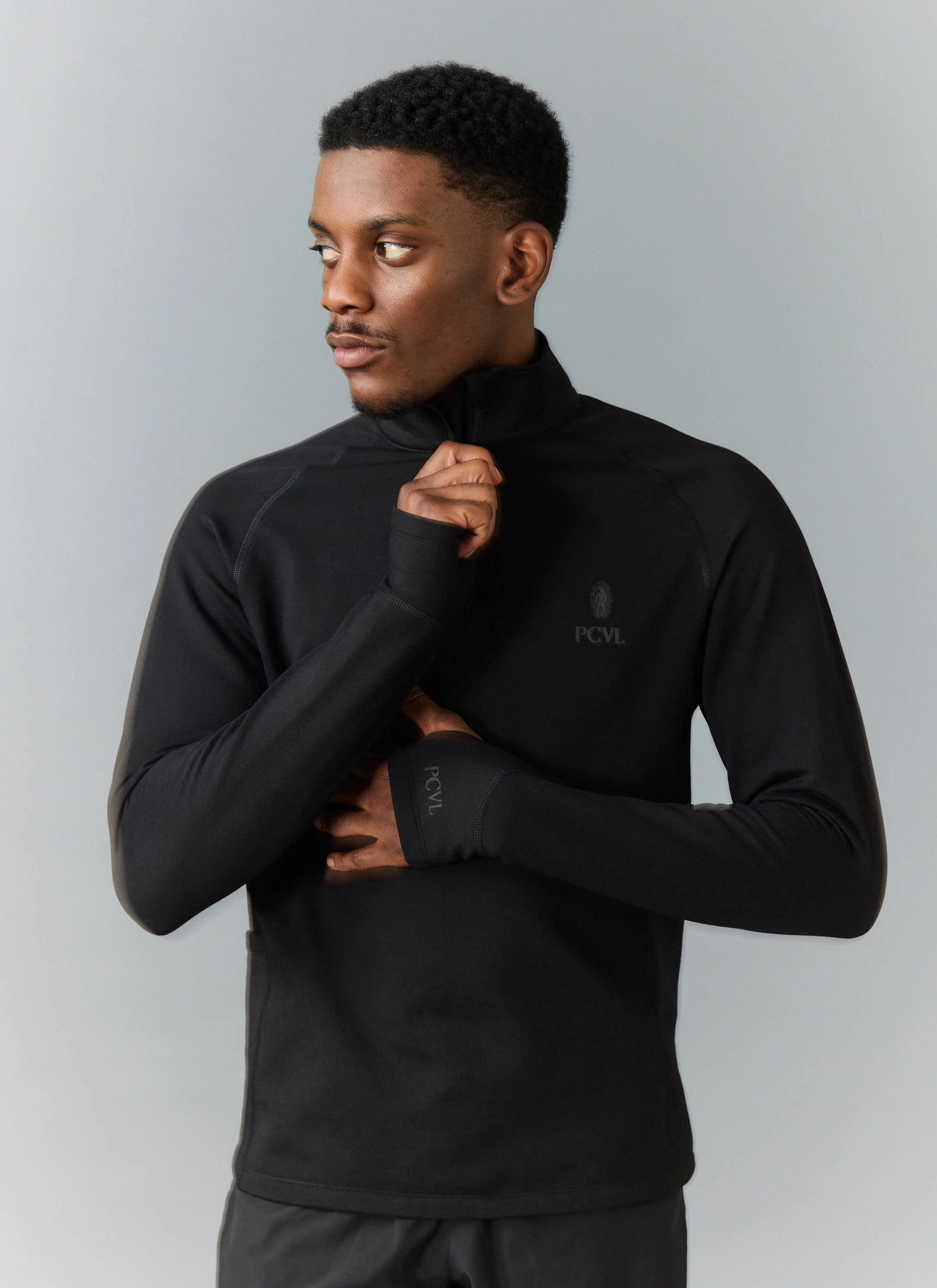 PCVL Base Layer Quarter Zip Jacket | Black