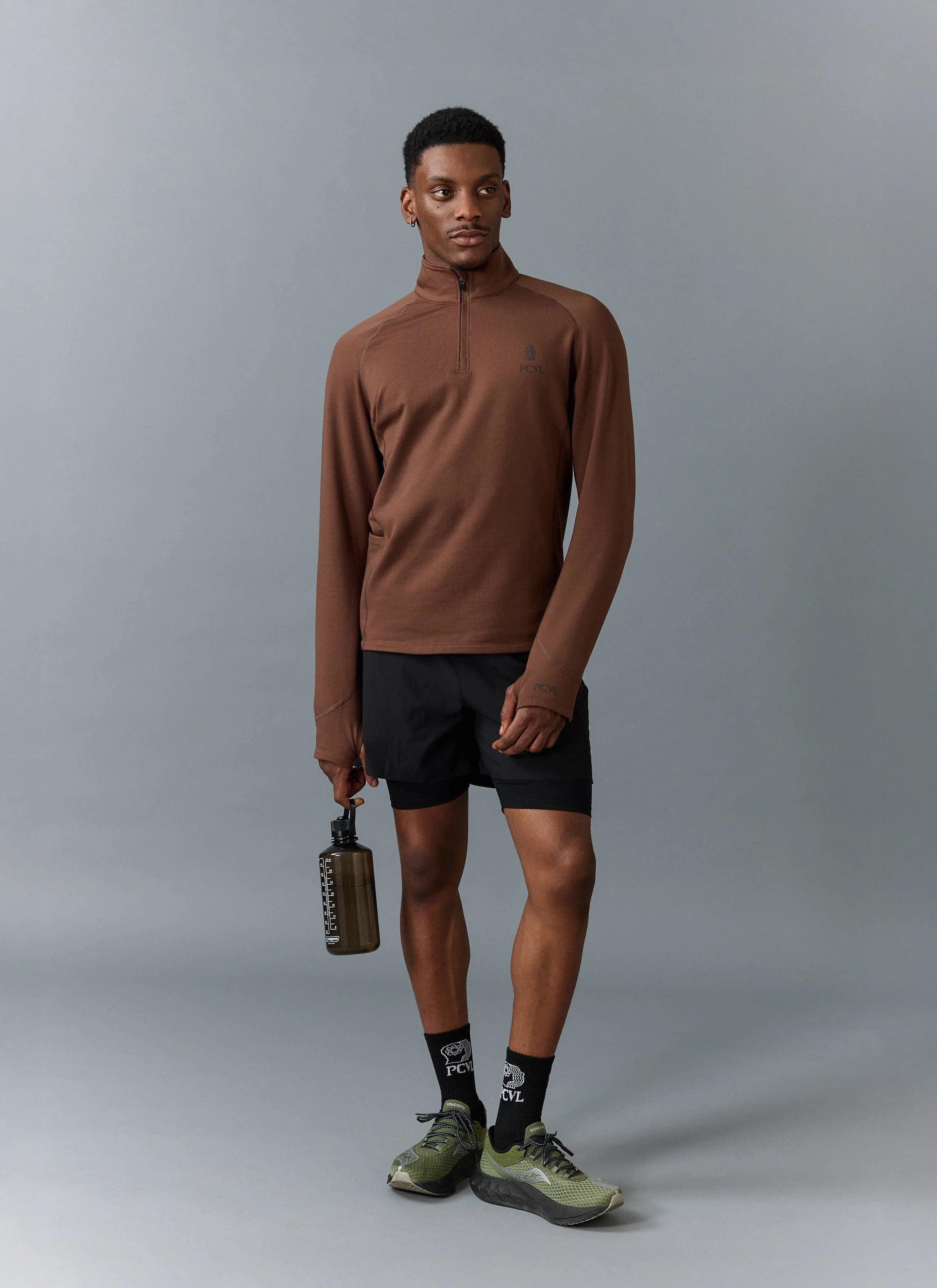 PCVL Base Layer Quarter Zip Jacket | Rust - Image 9