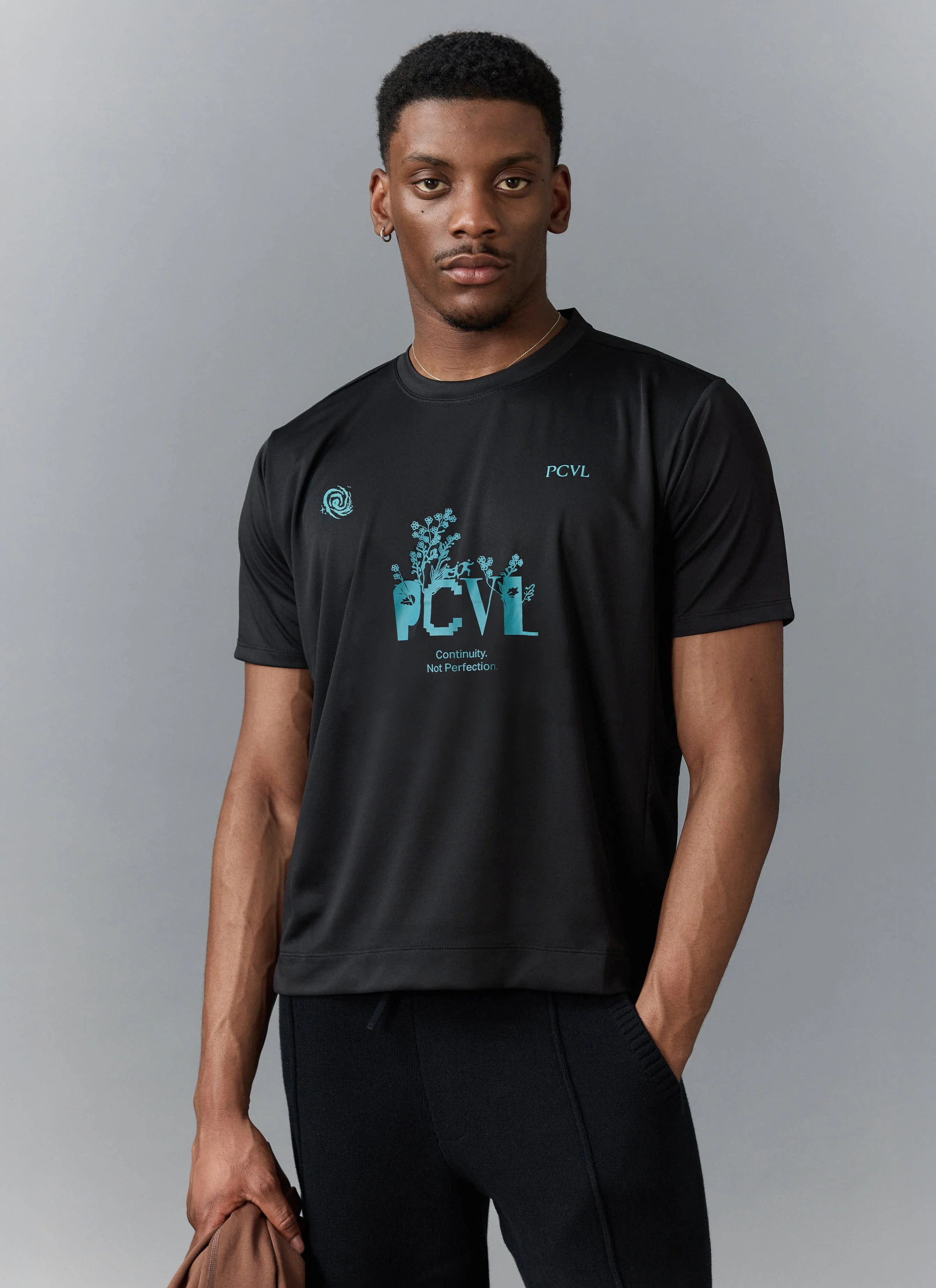 PCVL Graphic Printed Performance Top | Black