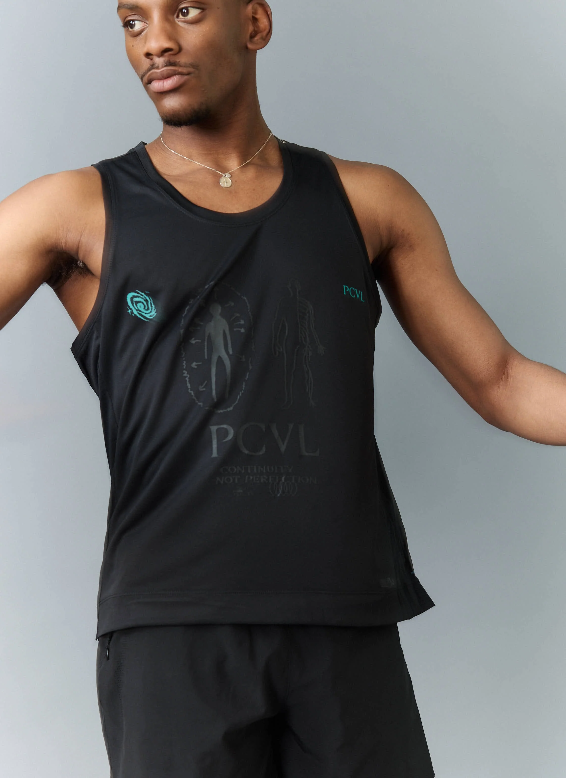PCVL Graphic Printed Performance Vest | Black - Image 6