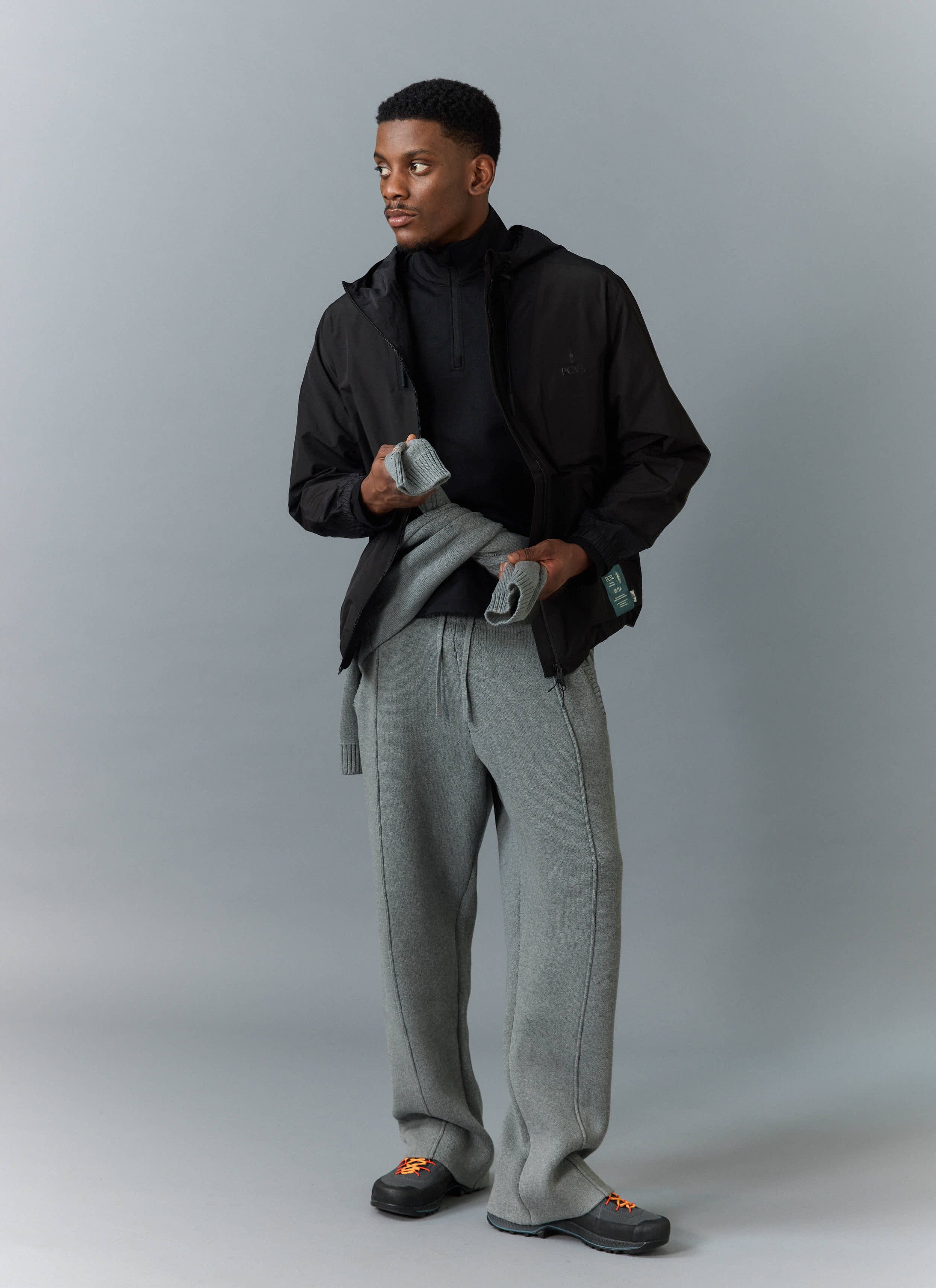 PCVL Zip Through Water Resistant Jacket | Black - Image 4