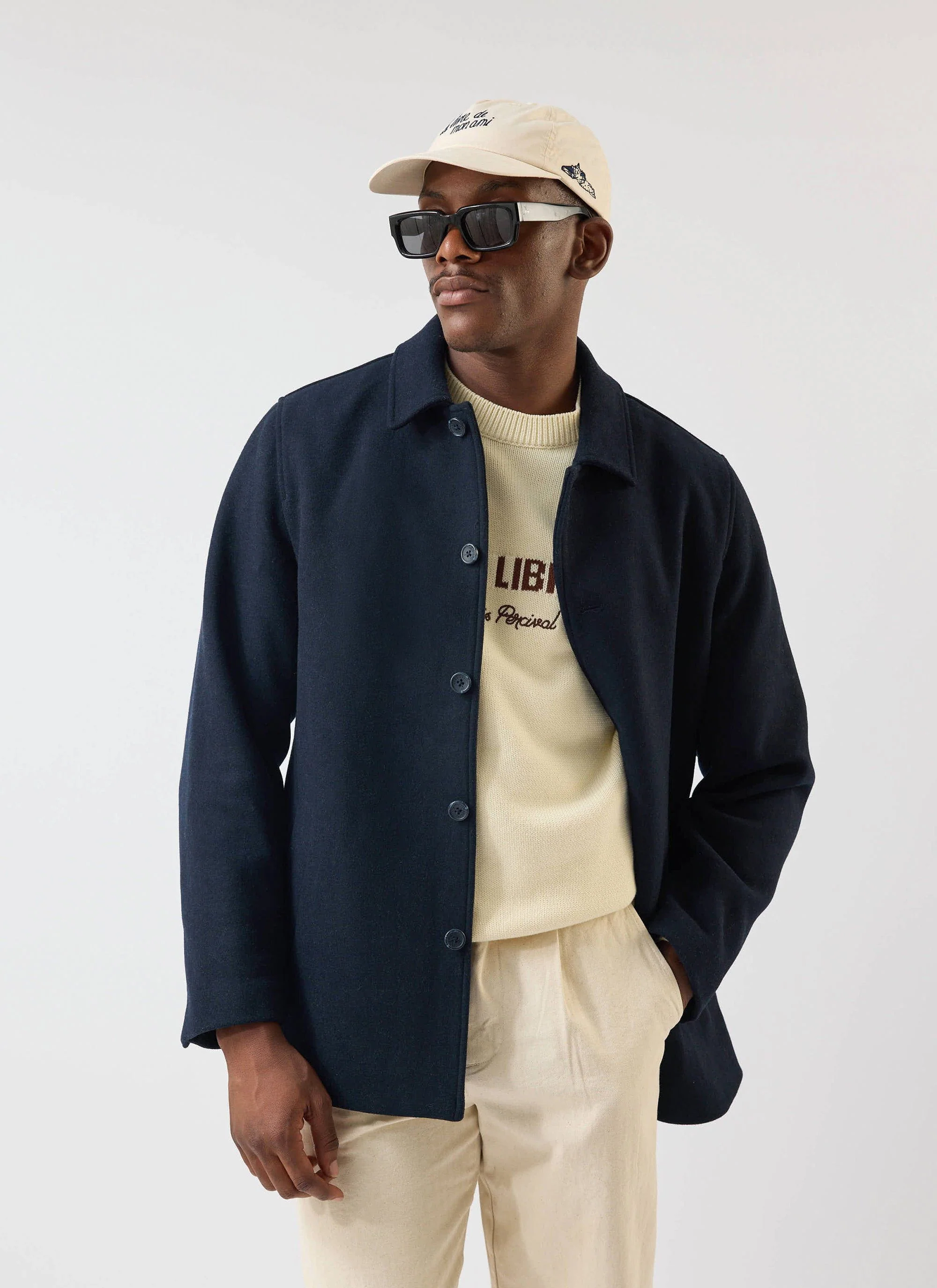 Peacoat | Melton Wool | Navy - Image 4