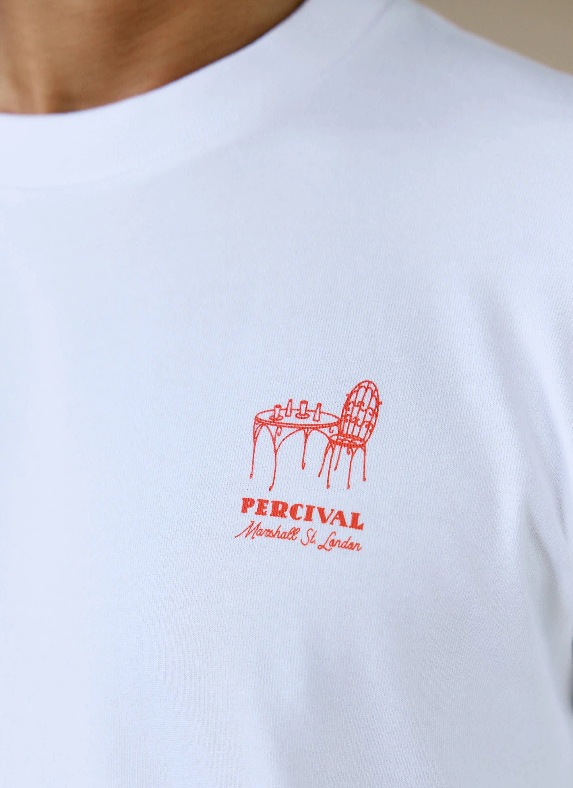 Perci Fine Wines T Shirt | Organic Cotton | White - Image 4