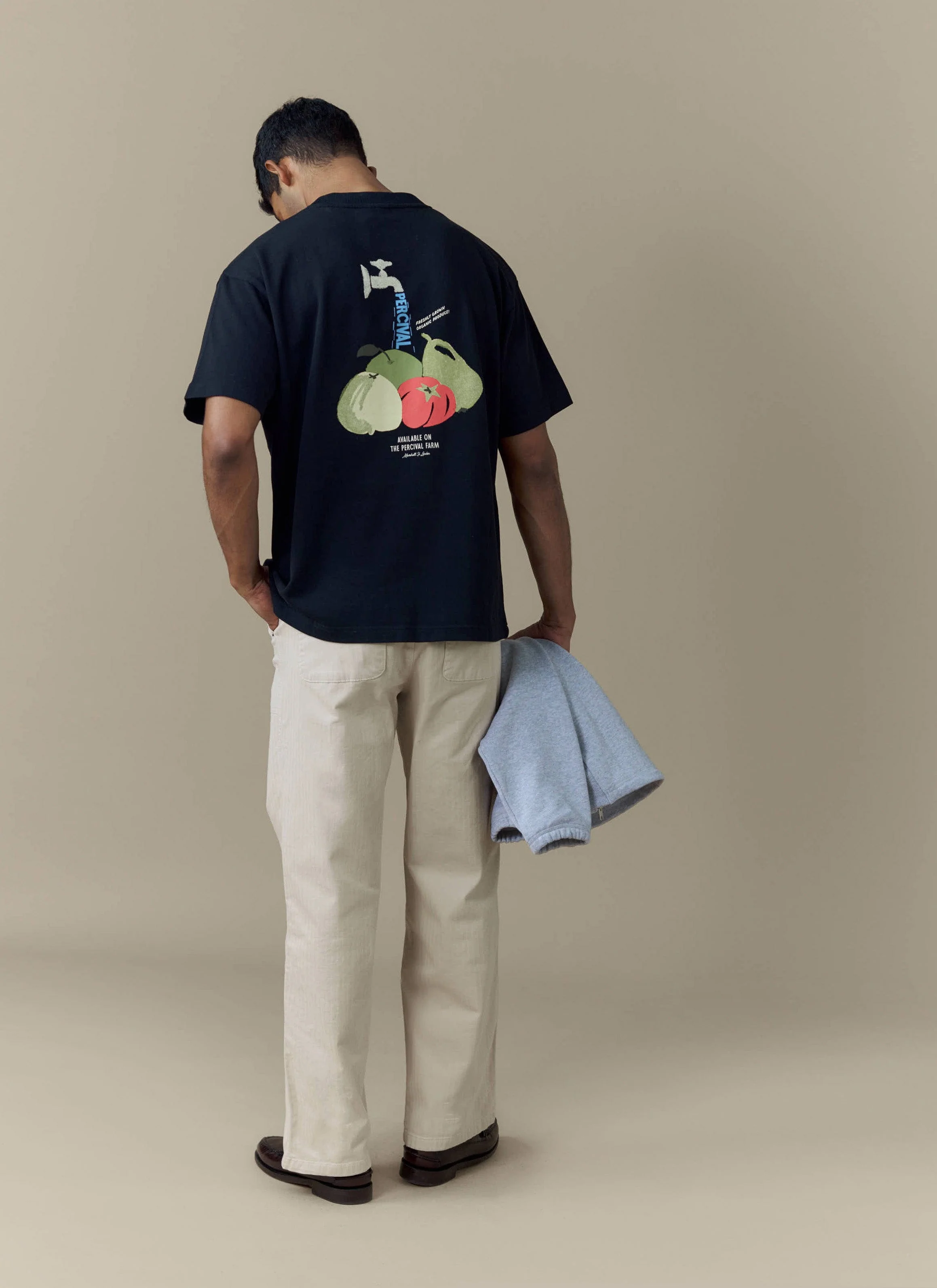 Perci Fruit Farm Oversized T Shirt | Organic Cotton | Black