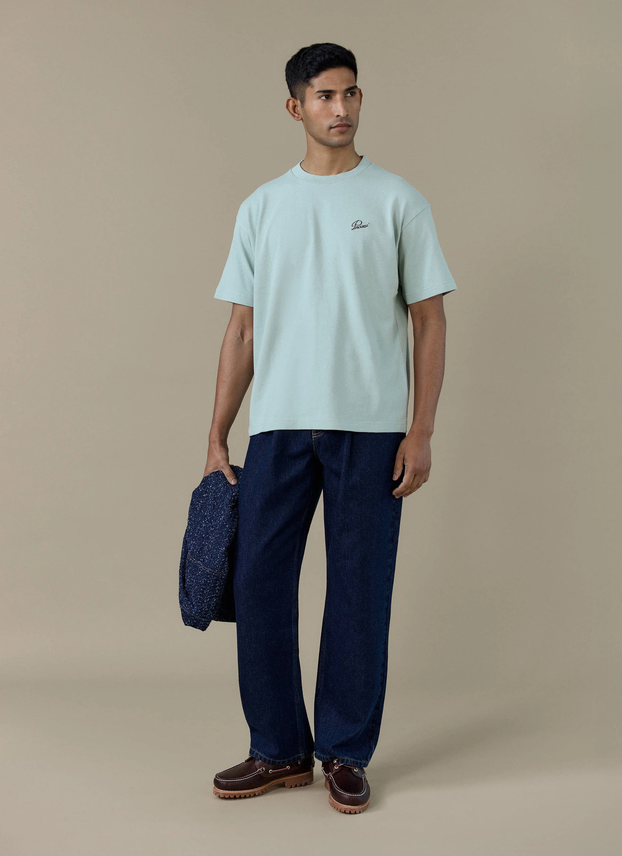 Perci Script T Shirt | Organic Cotton | Sage - Image 4