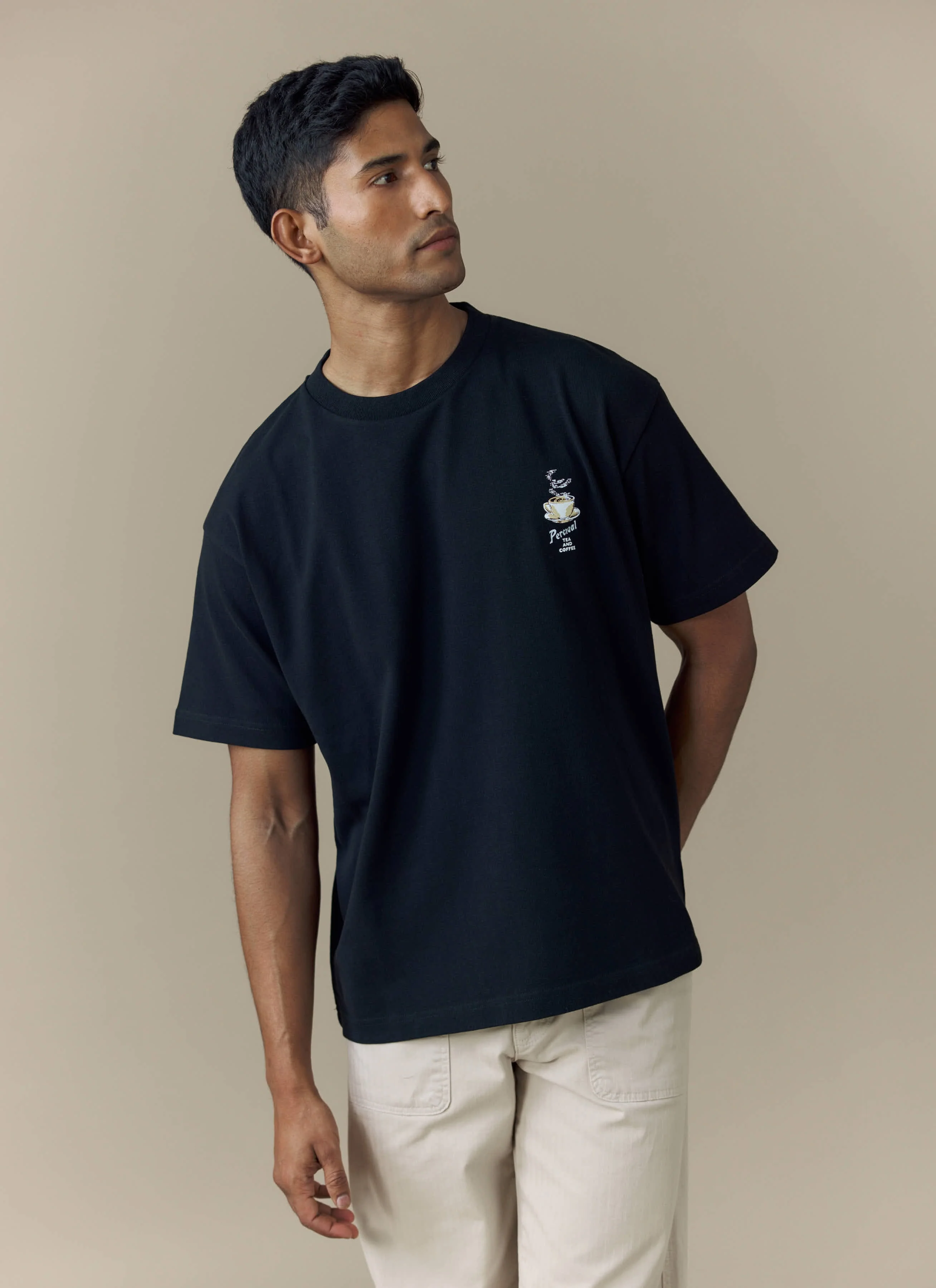 Percival Grill Oversized T Shirt | Organic Cotton | Black - Image 4