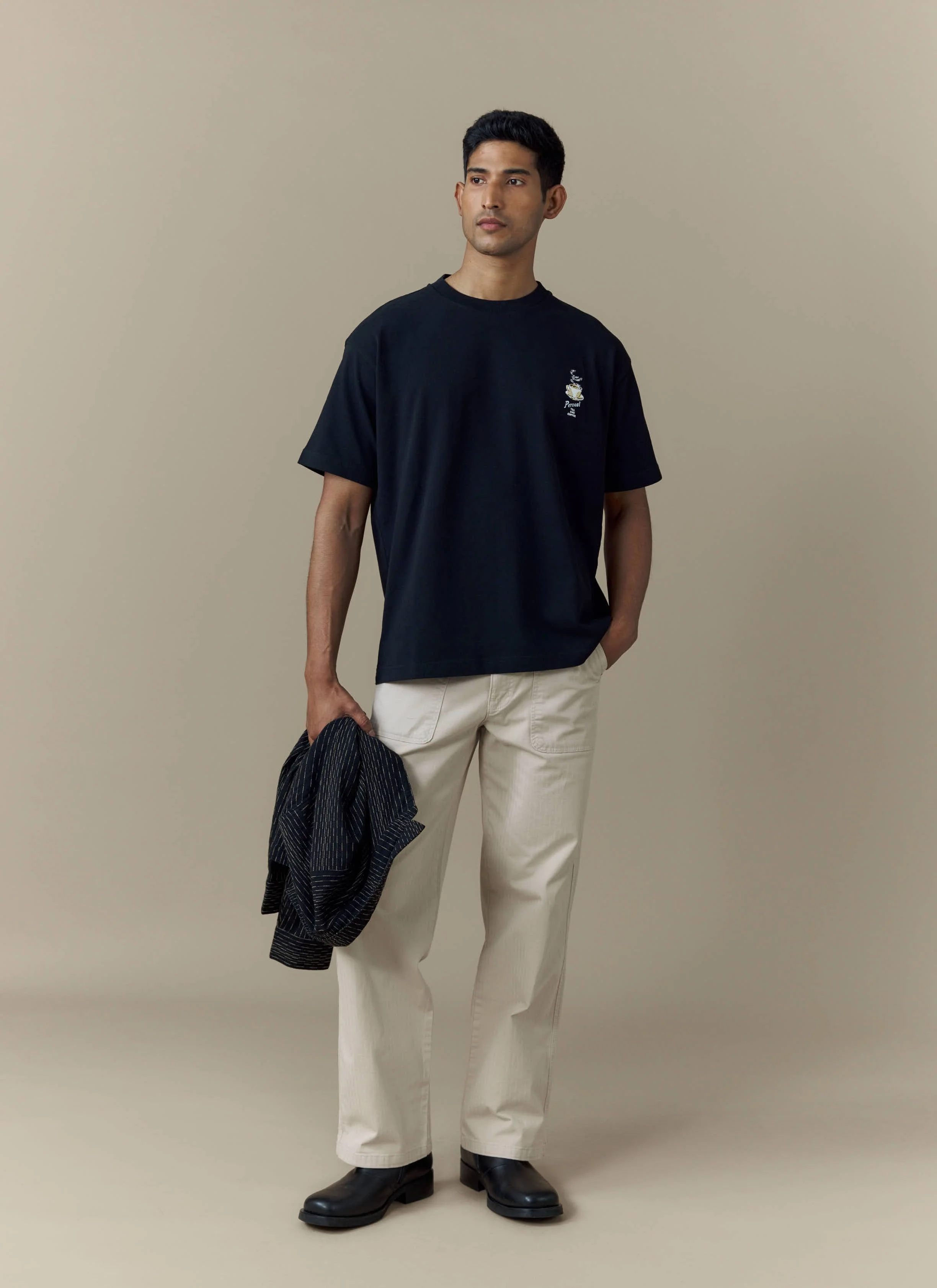 Percival Grill Oversized T Shirt | Organic Cotton | Black - Image 5