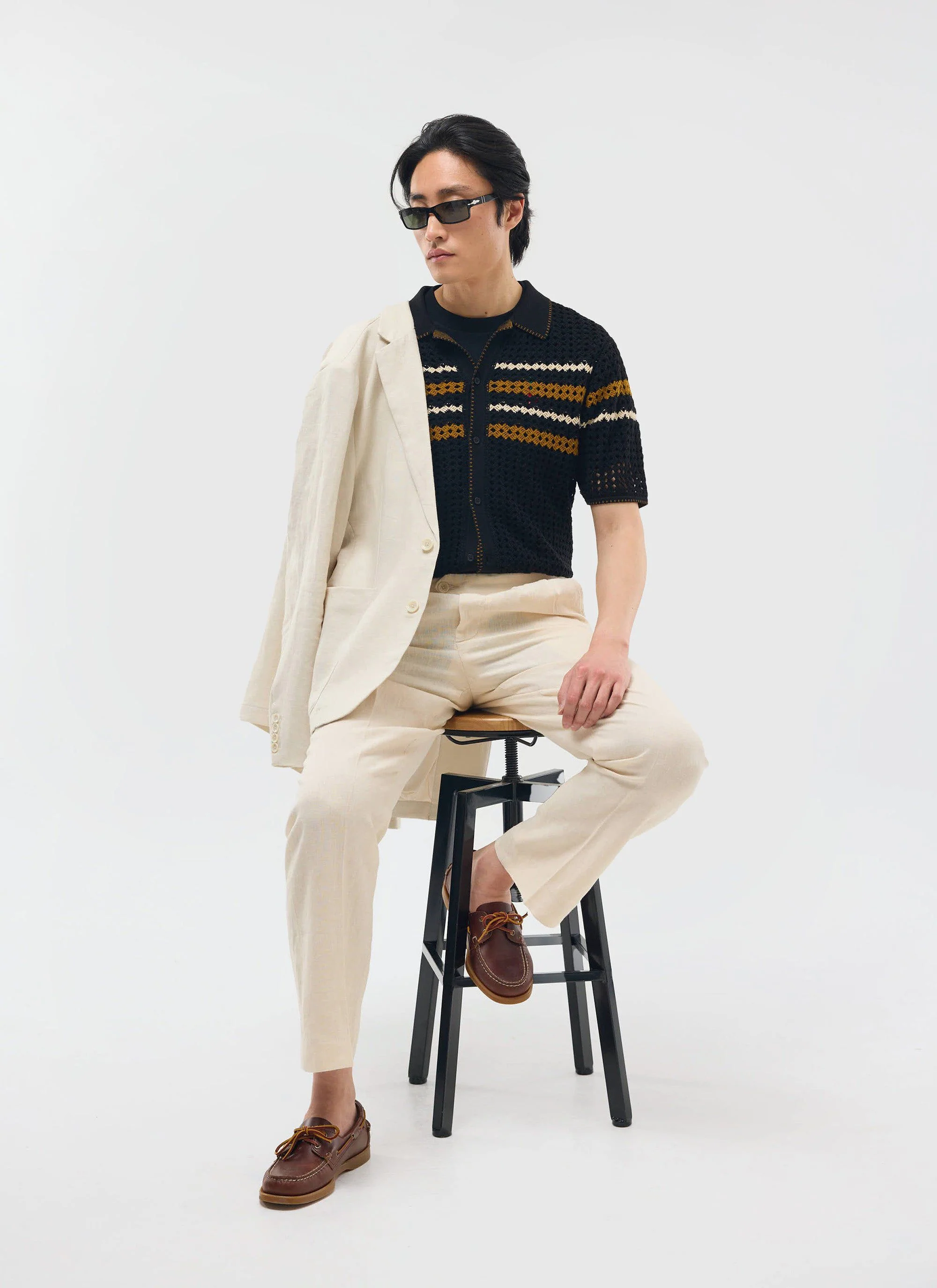 Pesaro Knitted Shirt | Cotton | Black - Image 6