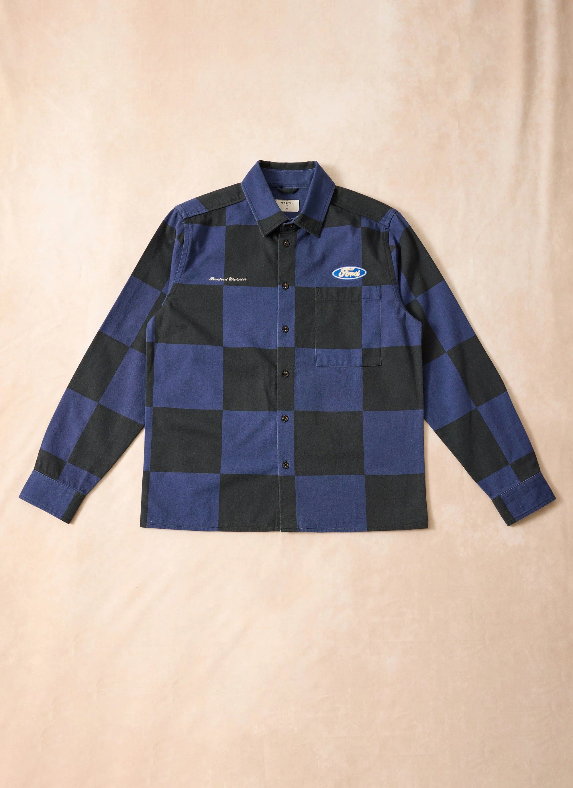 Printed Overshirt | Percival x Ford | Navy - Image 10