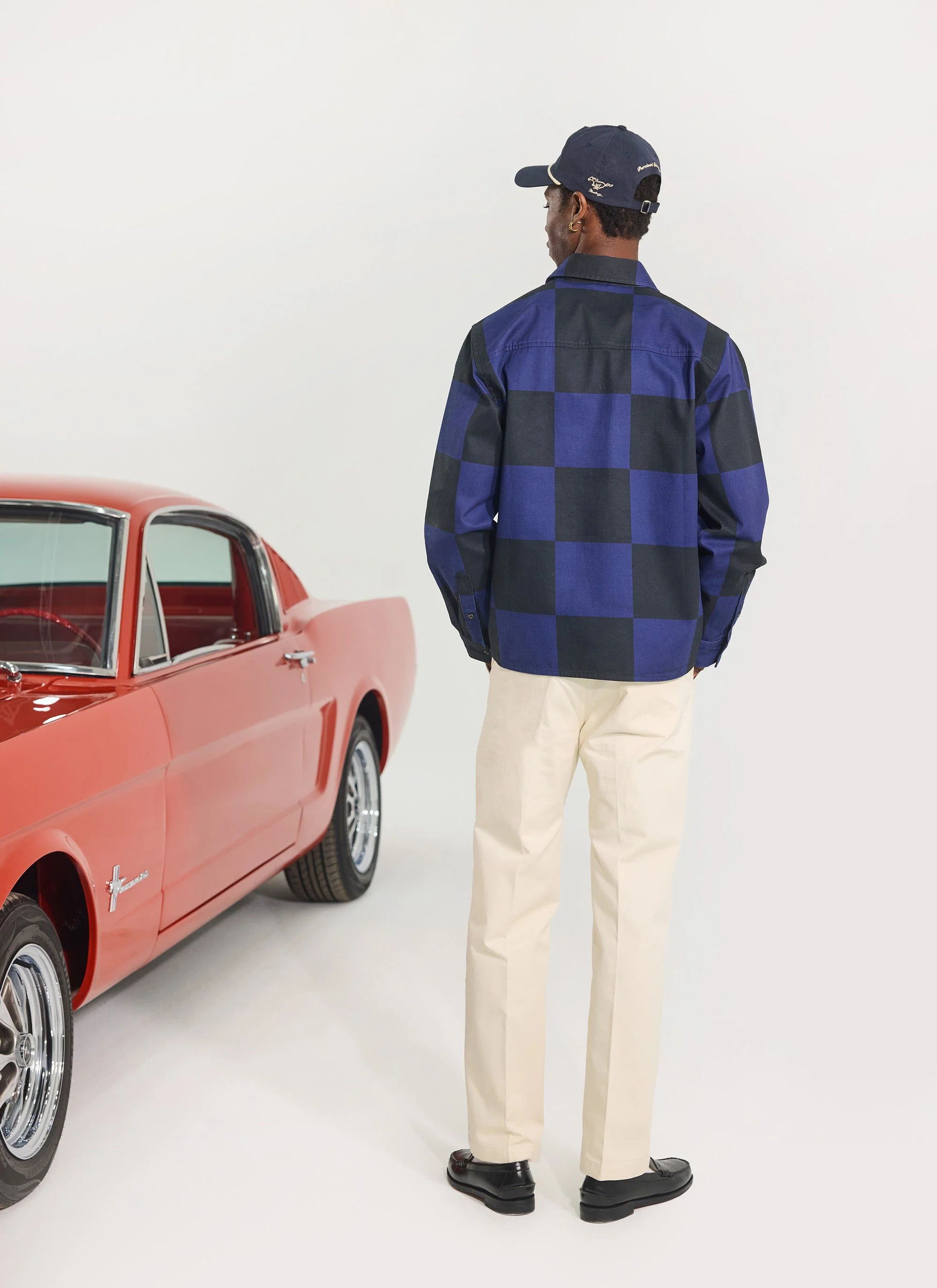 Printed Overshirt | Percival x Ford | Navy - Image 6