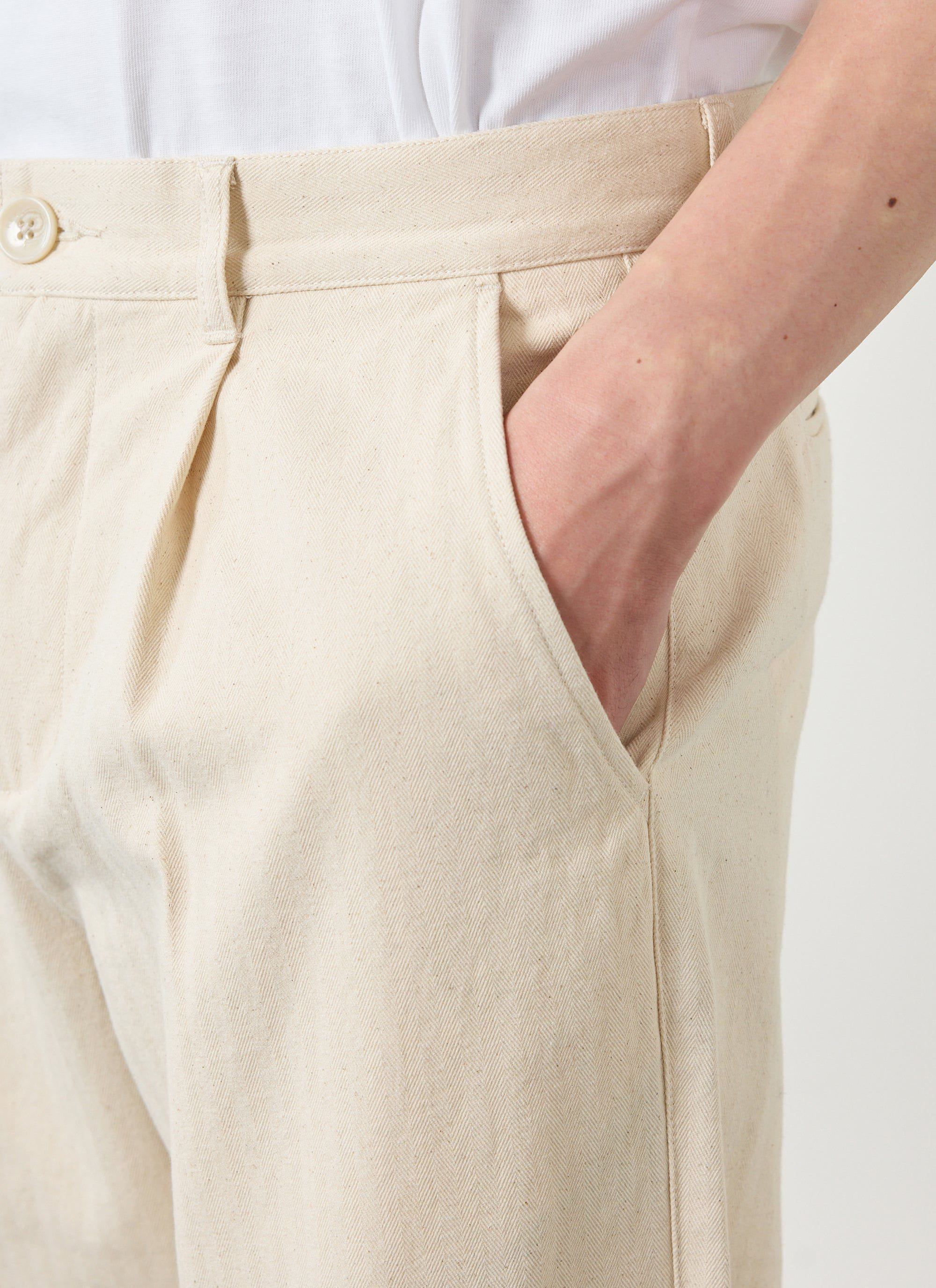 Program Pleated Trousers | Cotton | Cream - Image 4