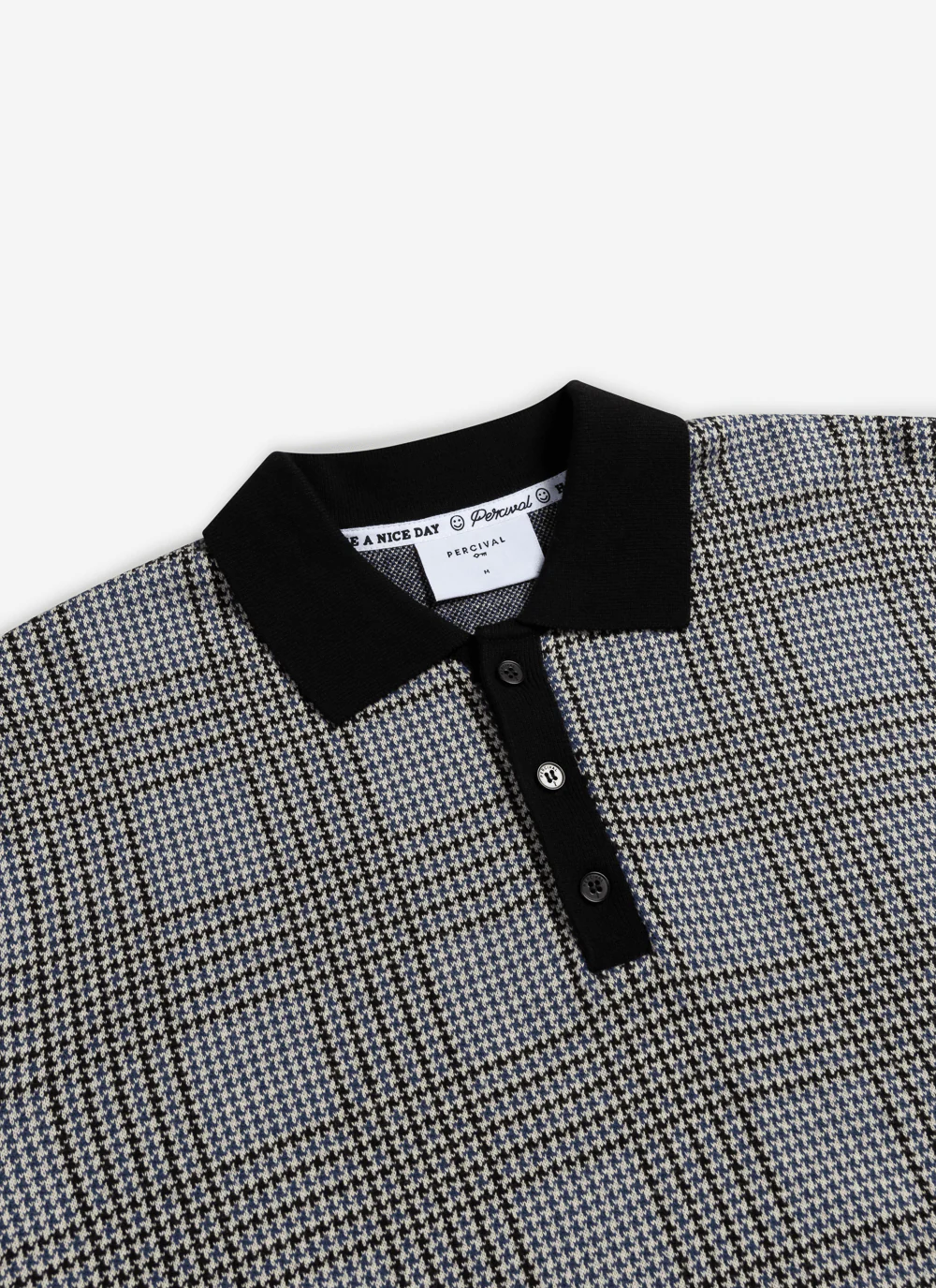 Casa Martini Knitted Polo | Puppytooth Cotton | Navy - Image 9