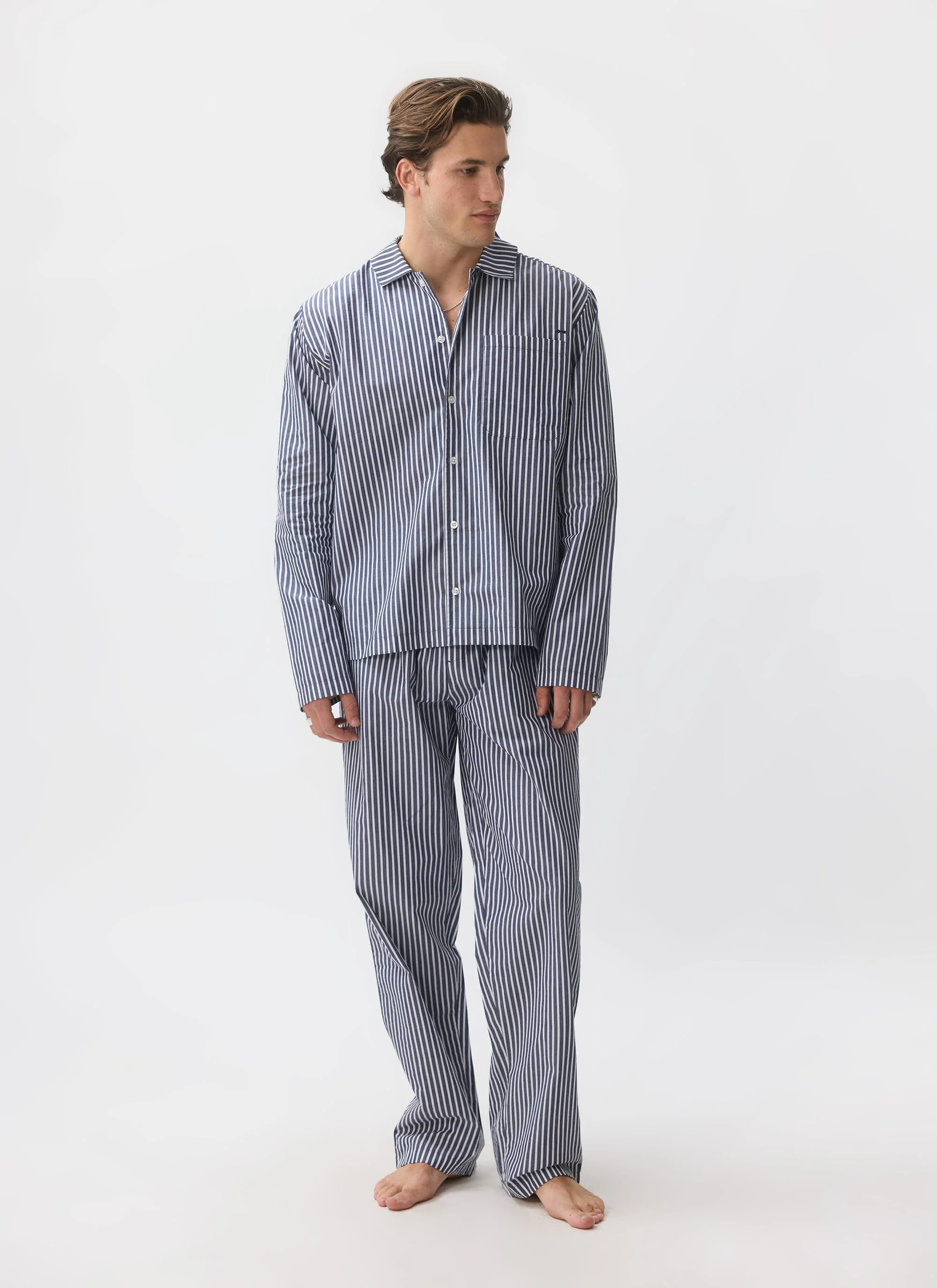 Pyjama Top | Cotton | Blue - Image 2