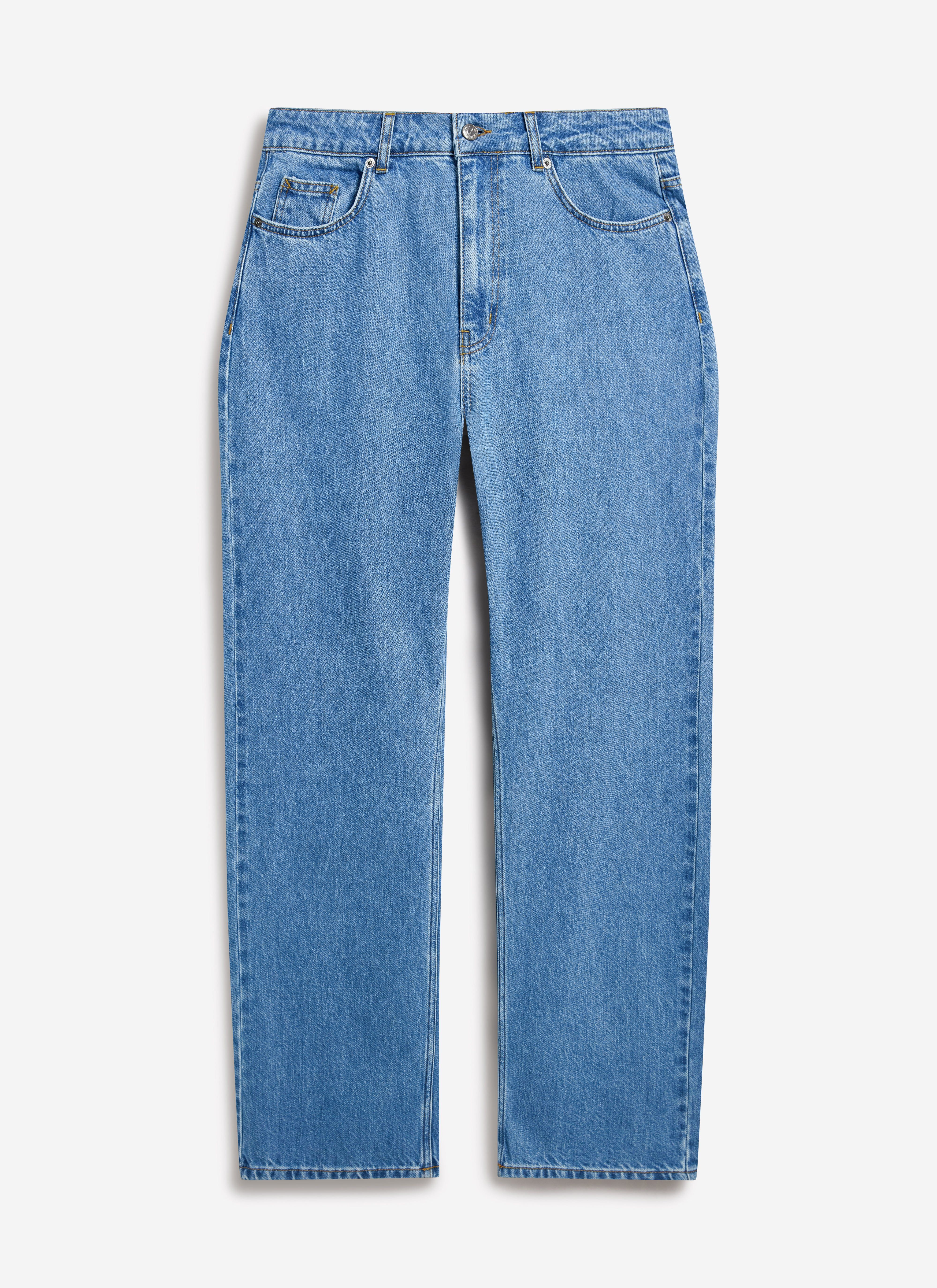 Relaxed Leg Denim Jeans | Cotton | Light Wash Blue - Image 6