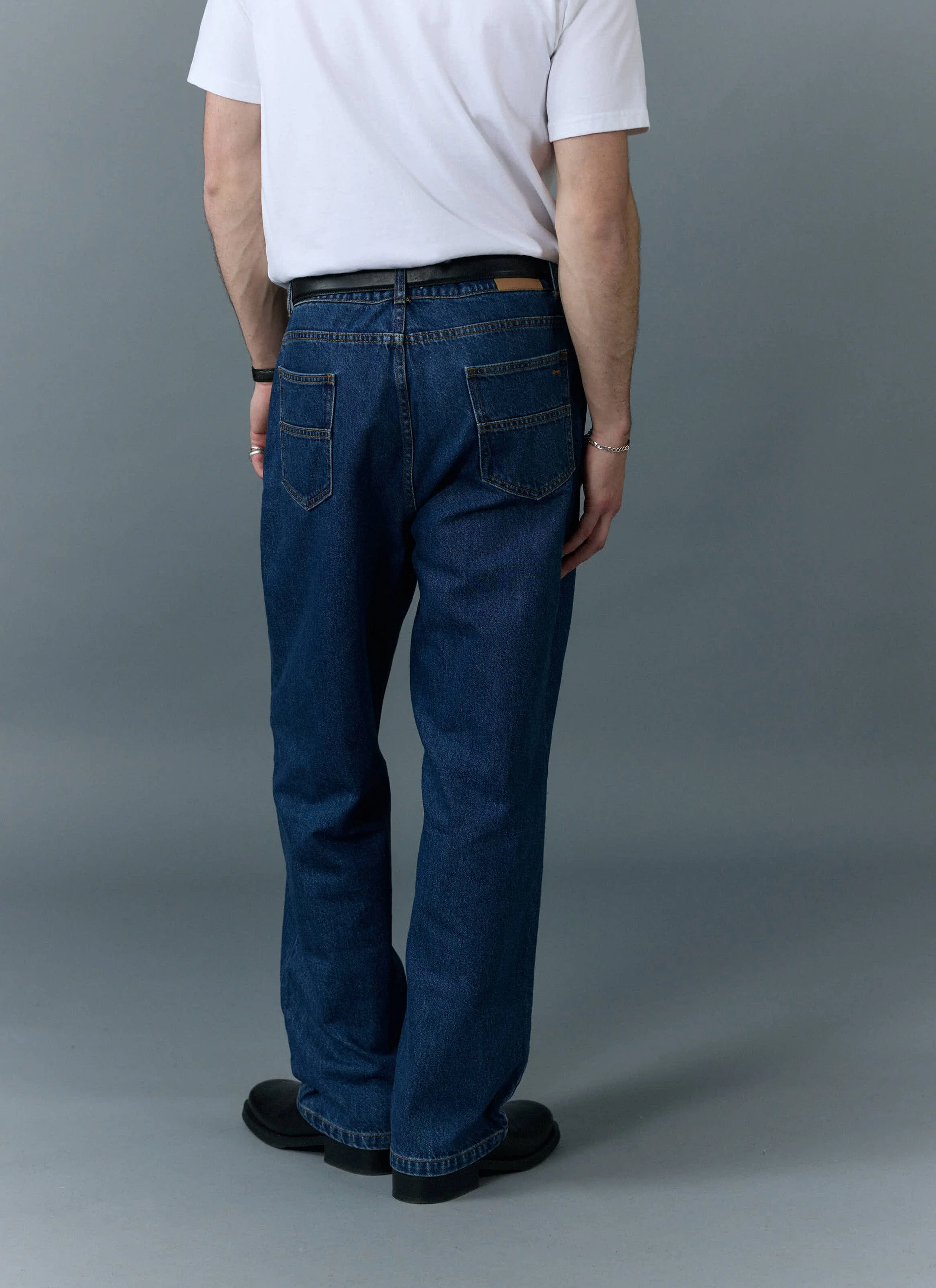 Relaxed Leg Denim Jeans | Cotton | Mid Wash Blue - Image 4