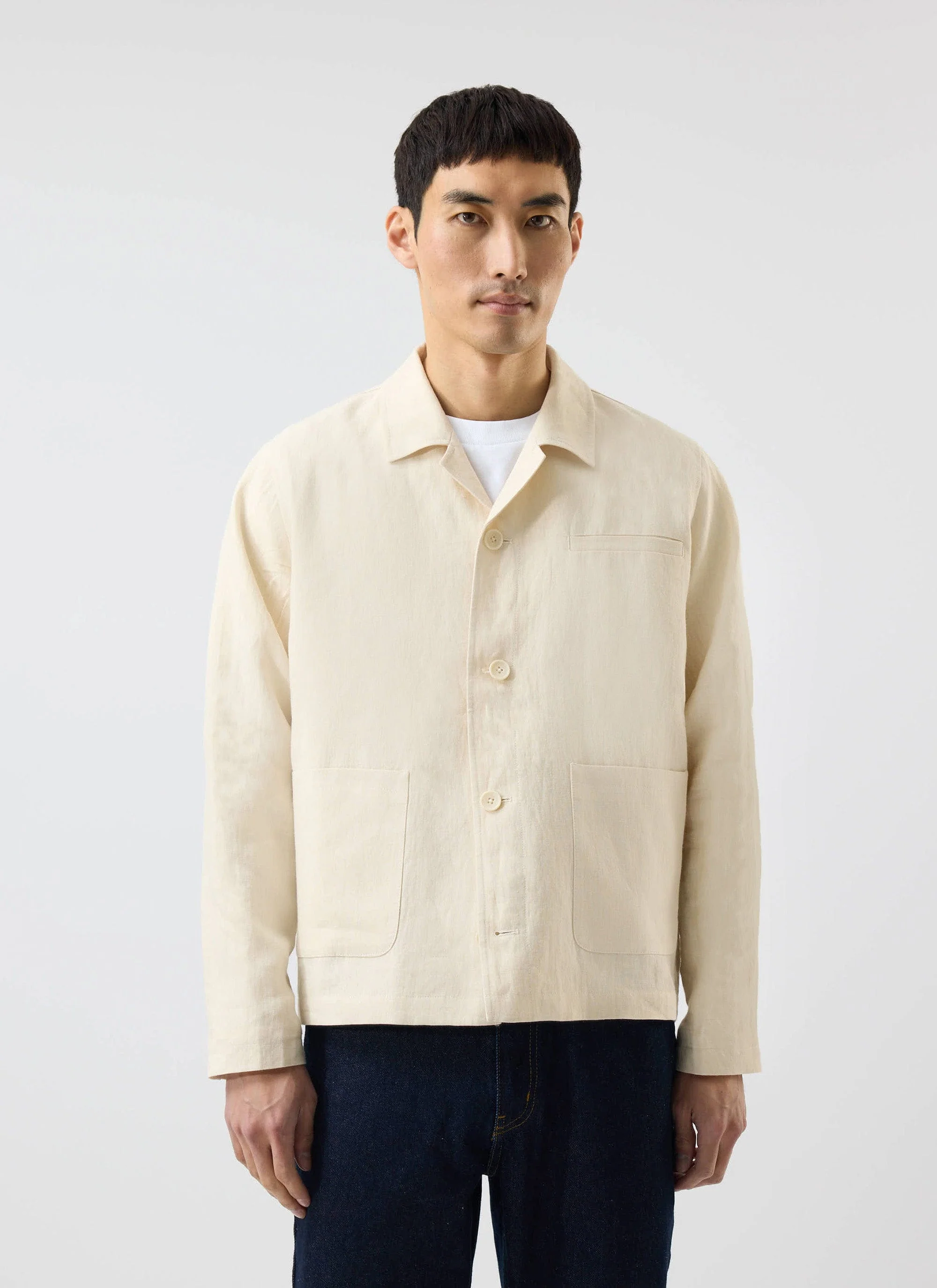 Relaxed Linen Overshirt | Cream - Image 4