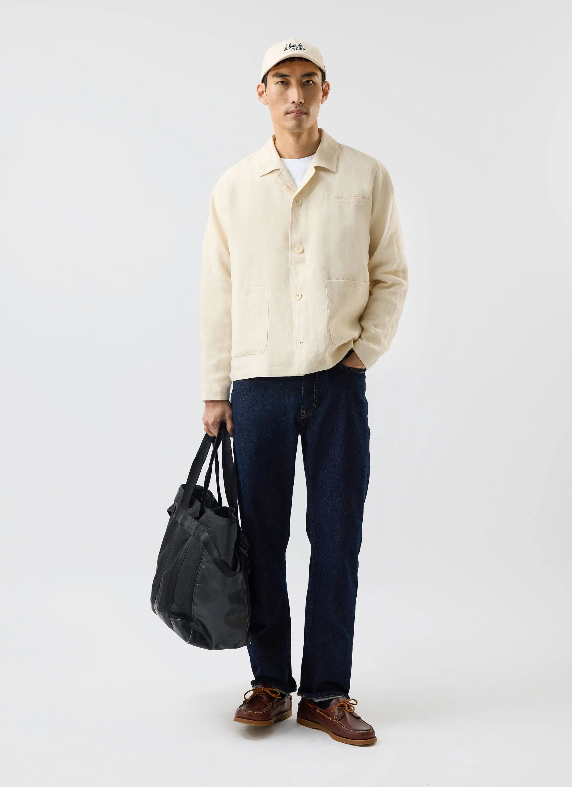 Relaxed Linen Overshirt | Cream - Image 9