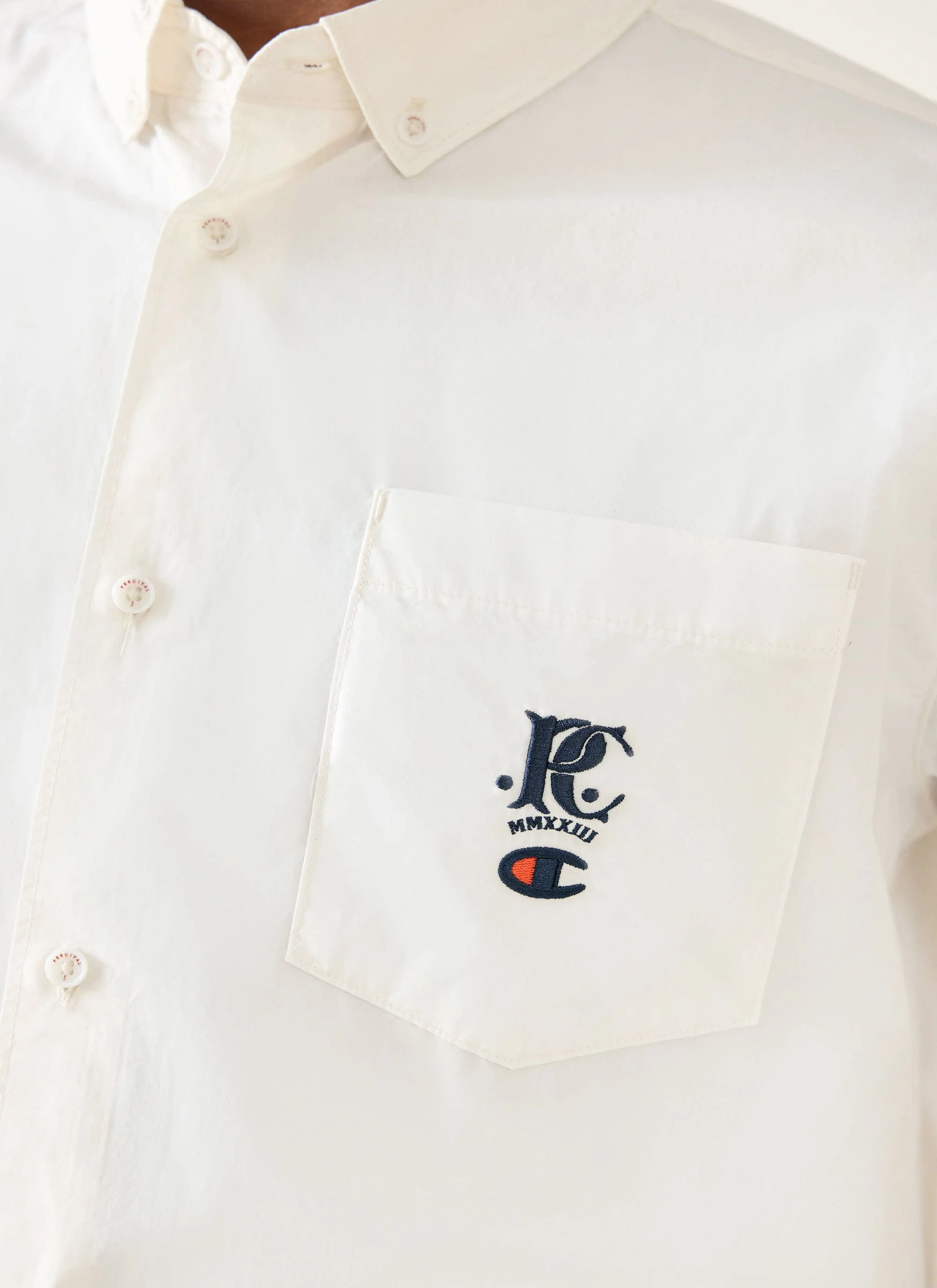 Relaxed Oxford Shirt | Champion x Percival | Cream - Image 4