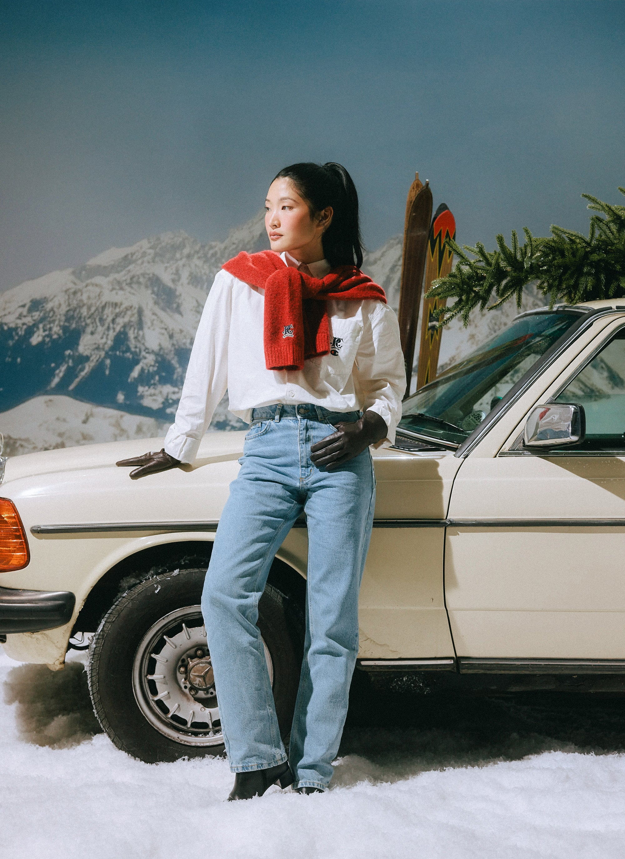 Relaxed Oxford Shirt | Champion x Percival | Cream - Image 5